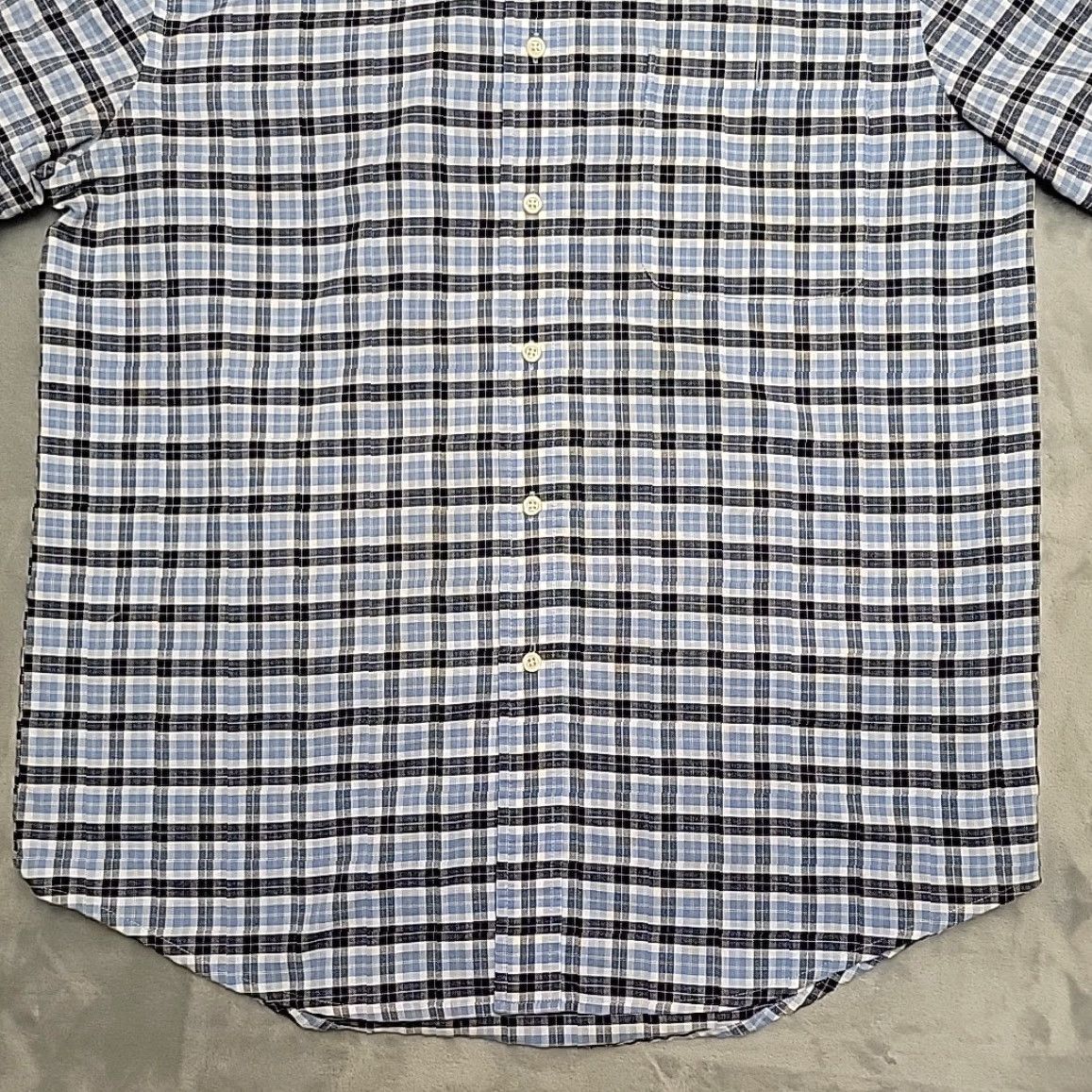 Etro VTG Towncraft Shirt Mens M Blue Black Plaid Button-Down Short Sleeve Retro Size US M / EU 48-50 / 2 - 2 Thumbnail