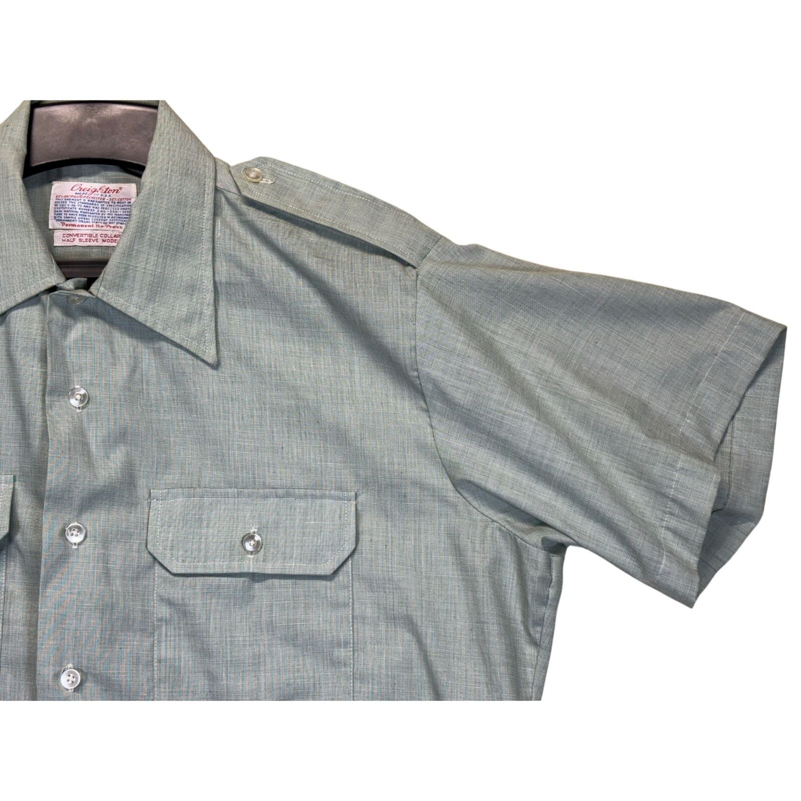 Creighton Vintage Creighton USA Work Shirt Short Sleeve Button Up Size US XL / EU 56 / 4 - 10 Thumbnail