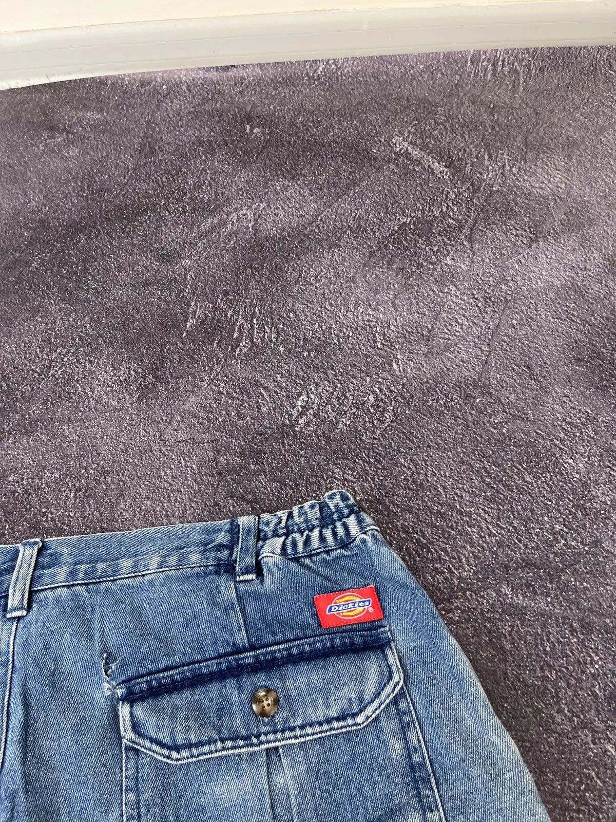 Dickies × Vintage Vintage Dickies USA Blue Hype Denim Cargo Shorts Size US 38 / EU 54 - 4 Thumbnail