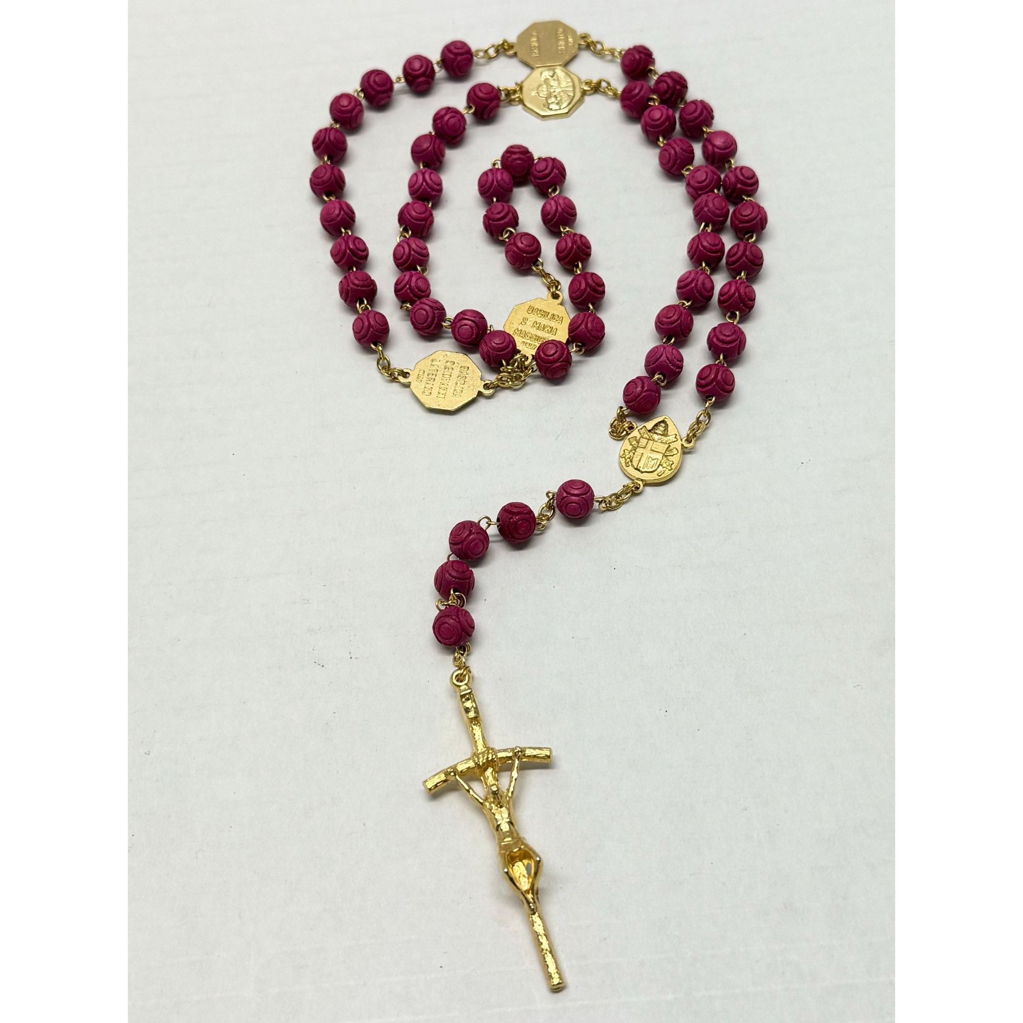 Vintage Vintage pink rosary cross crucifix necklace Size ONE SIZE - 2 Thumbnail
