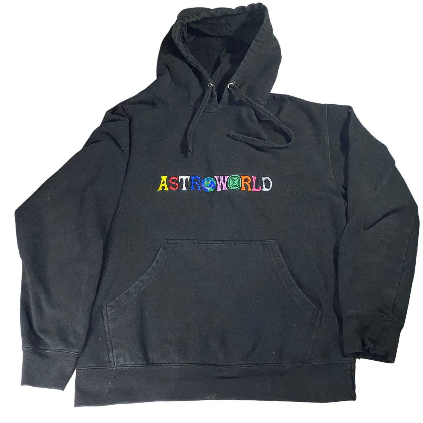 image of Travis Scott Astroworld Wish You Were Here Hood Cactus Jack in Black, Men's (Size Medium)