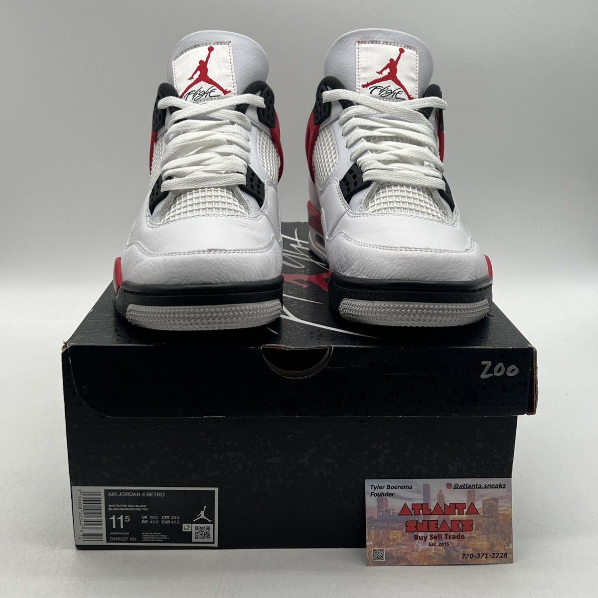 Jordan Brand Air Jordan 4 red cement Size US 11.5 / EU 44-45 - 2 Thumbnail