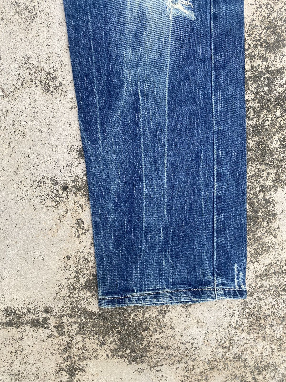 Designer × Diesel Diesel Distressed Claw Mark Faded Denim Jeans Size US 30 / EU 46 - 11 Thumbnail