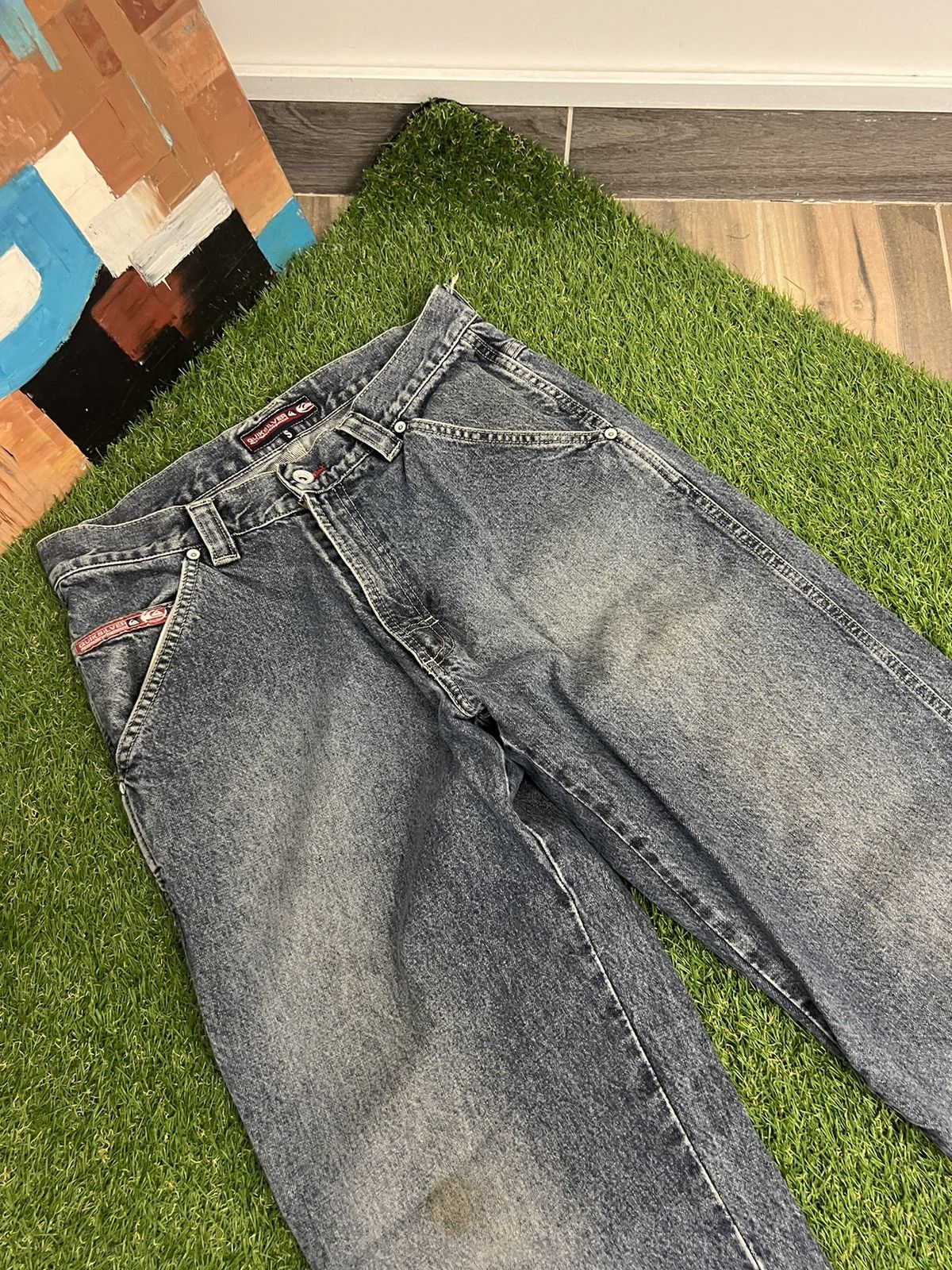 Quiksilver Vintage 90s Quicksilver Denim Jeans S Size Light Wash Mens Size US 28 / EU 44 - 3 Thumbnail