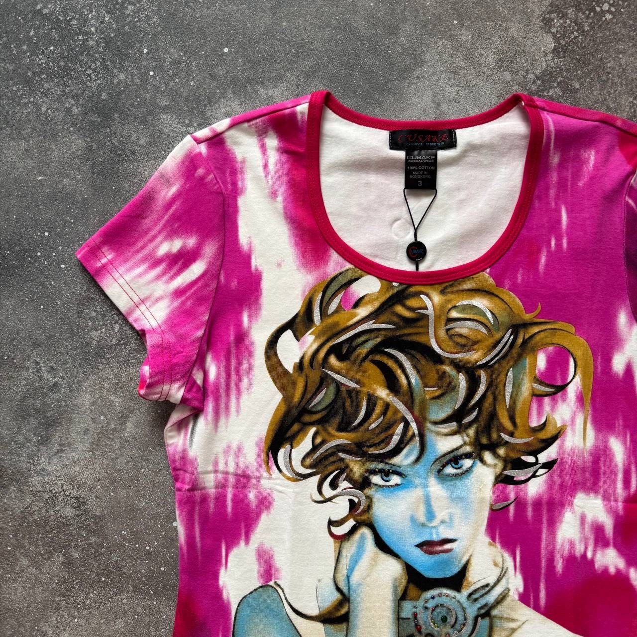 Hysteric Glamour Custo Barcelona Style Vintage Y2K Boho T-Shirt Size M / US 6-8 / IT 42-44 - 2 Thumbnail
