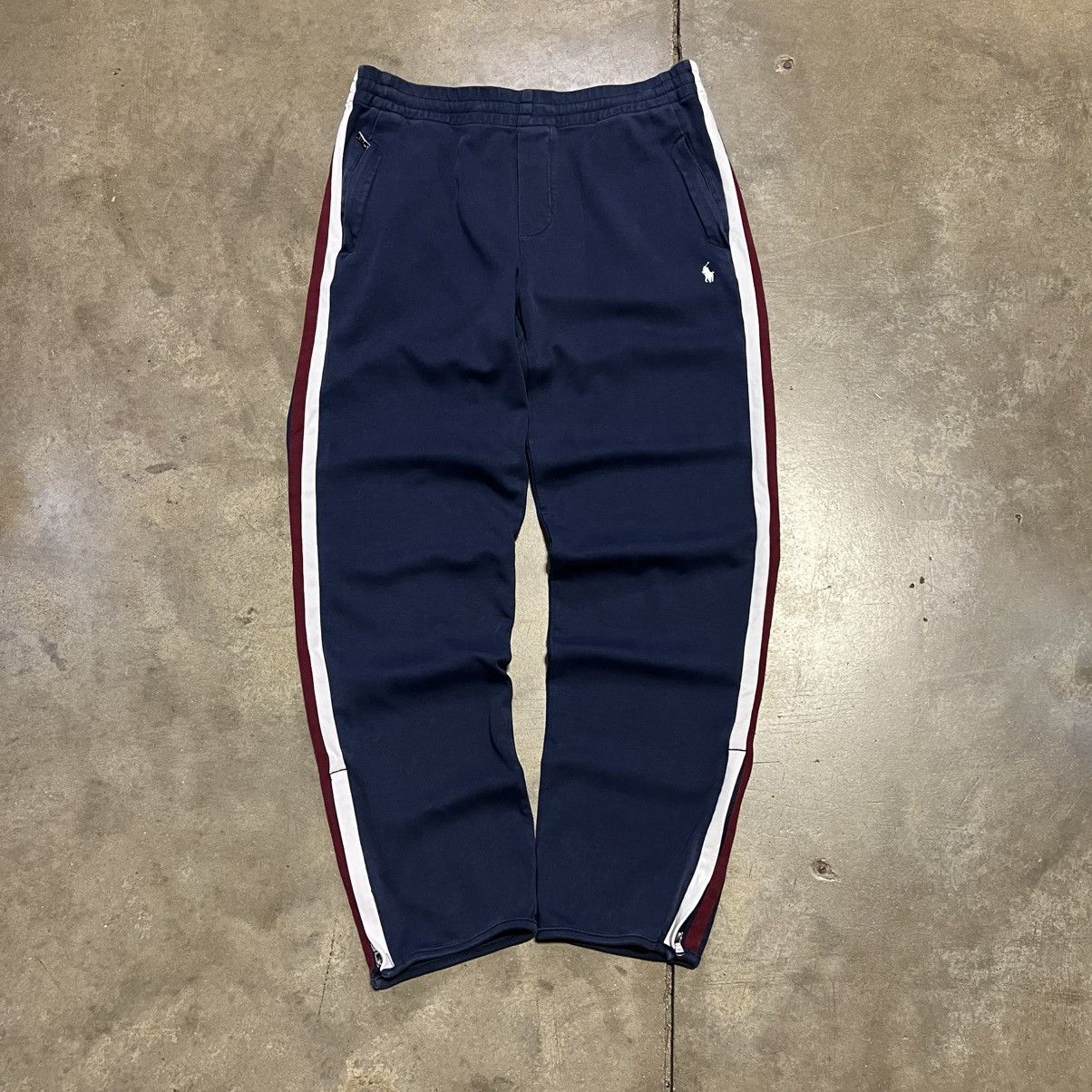 Polo Ralph Lauren × Vintage Polo Ralph Lauren Striped Jogger Sweatpants Mini Logo Drill Size US 30 / EU 46 - 1 Thumbnail