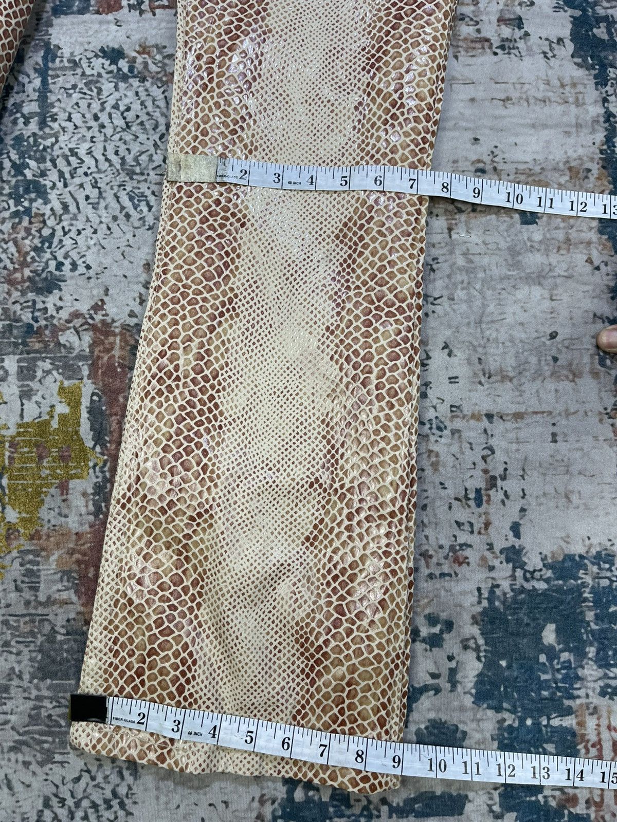 If Six Was Nine Acquaverde Snakeskin Flare Pants Size 28" / US 6 / IT 42 - 12 Thumbnail