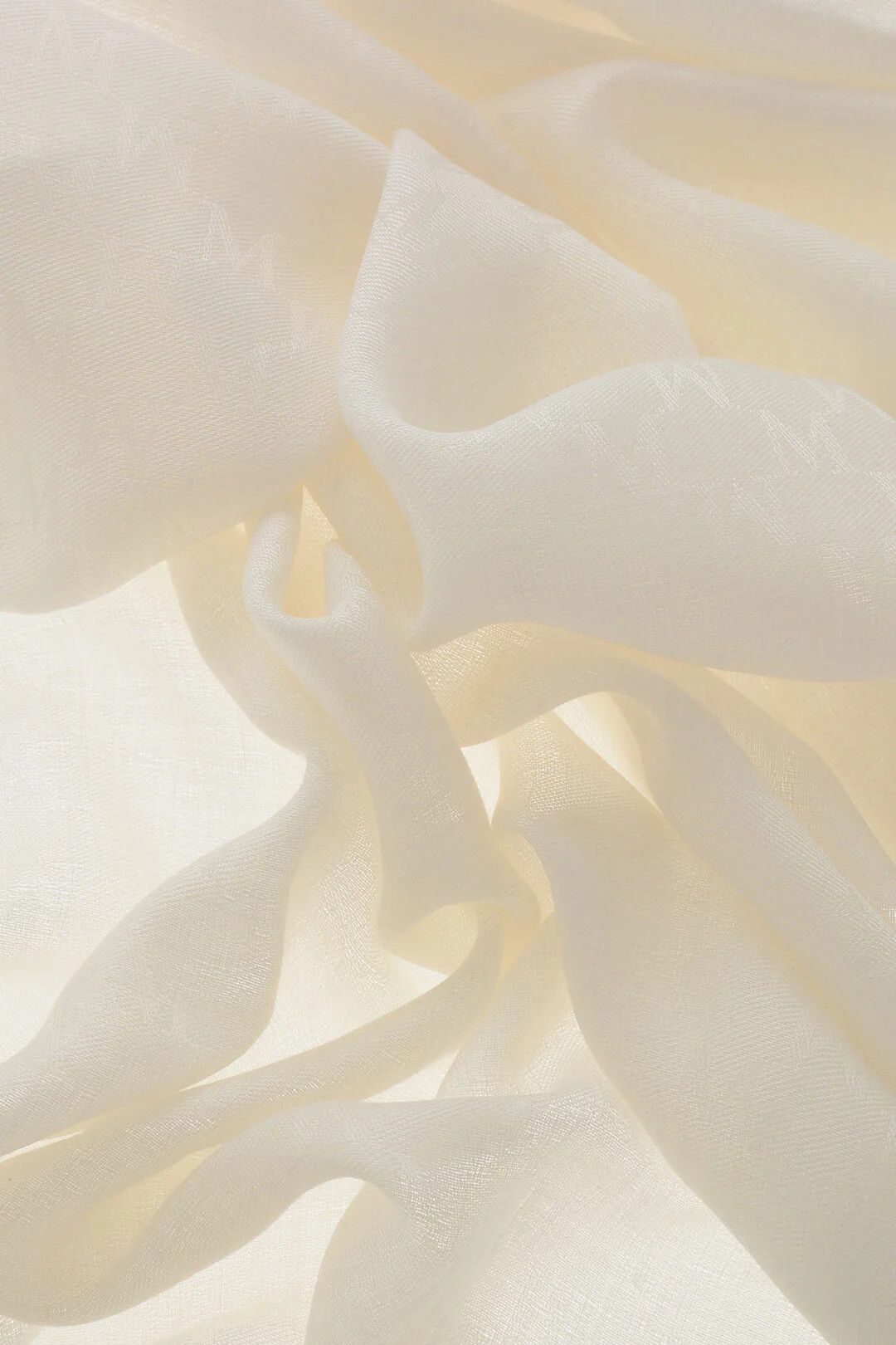 Max Mara og1mm0426 Size: OS / Silk-Blend Scarf in White Size ONE SIZE - 2 Thumbnail