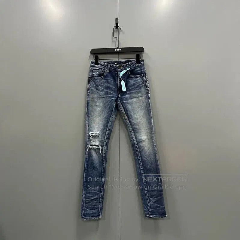 Yves Saint Laurent YSL Casual Blue Cotton Pants for Summer . Size 28" / US 6 / IT 42 - 1 Thumbnail
