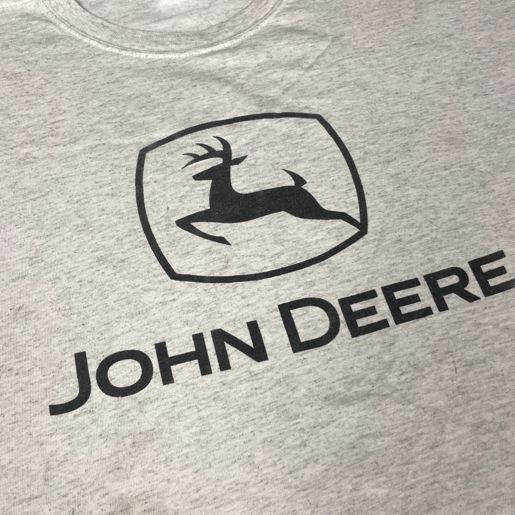 John Deere VINTAGE John Deere Shirt Adult XL Gray TShirt 90s Logo Short Sleeve Crew Neck Cotton Fleece Regular Men Mens Size US XL / EU 56 / 4 - 3 Thumbnail