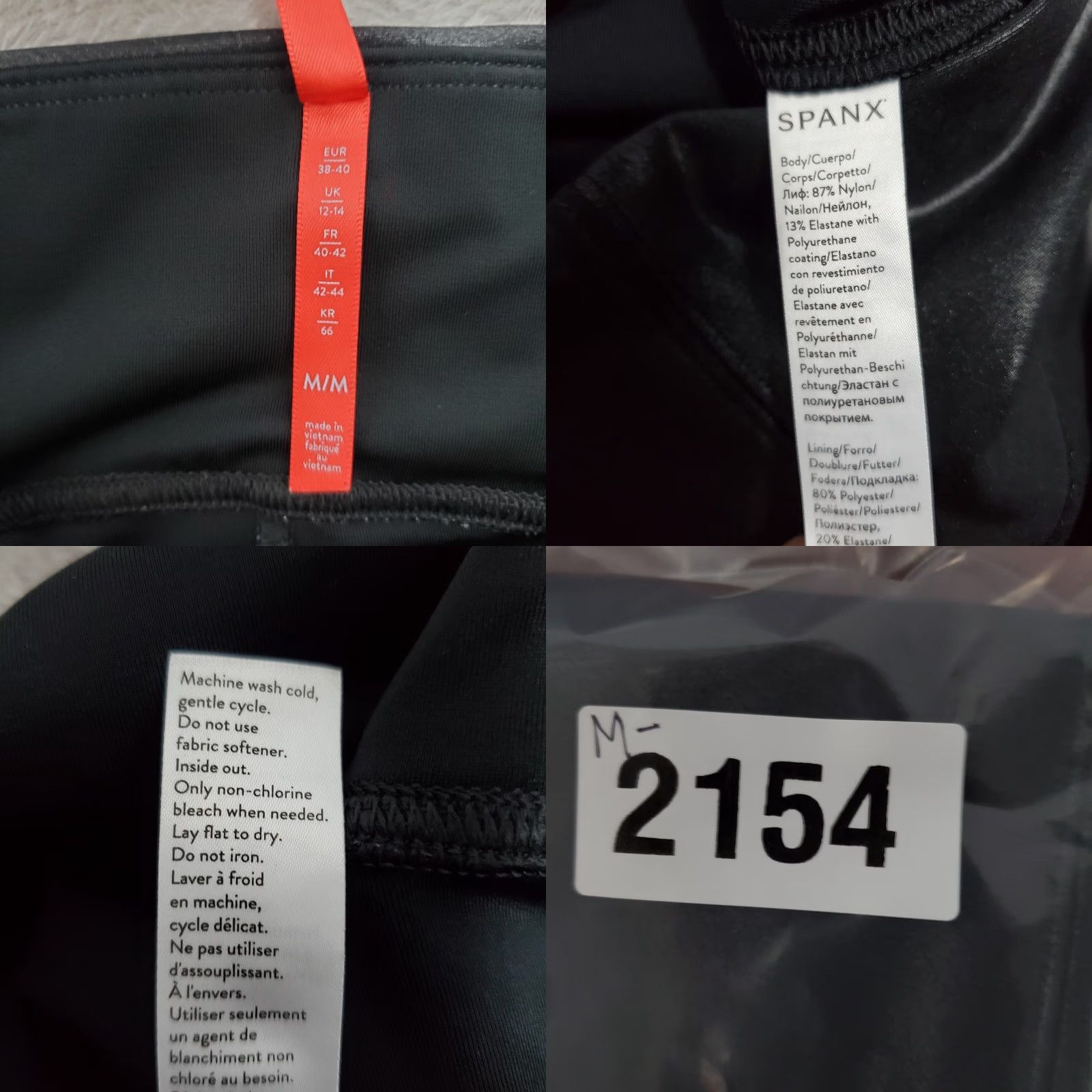 Spanx Spanx Leggings Women Hi Rise Black Faux Leather Pull On Ankle Stretch Size M Size 32" / US 10 / IT 46 - 8 Thumbnail
