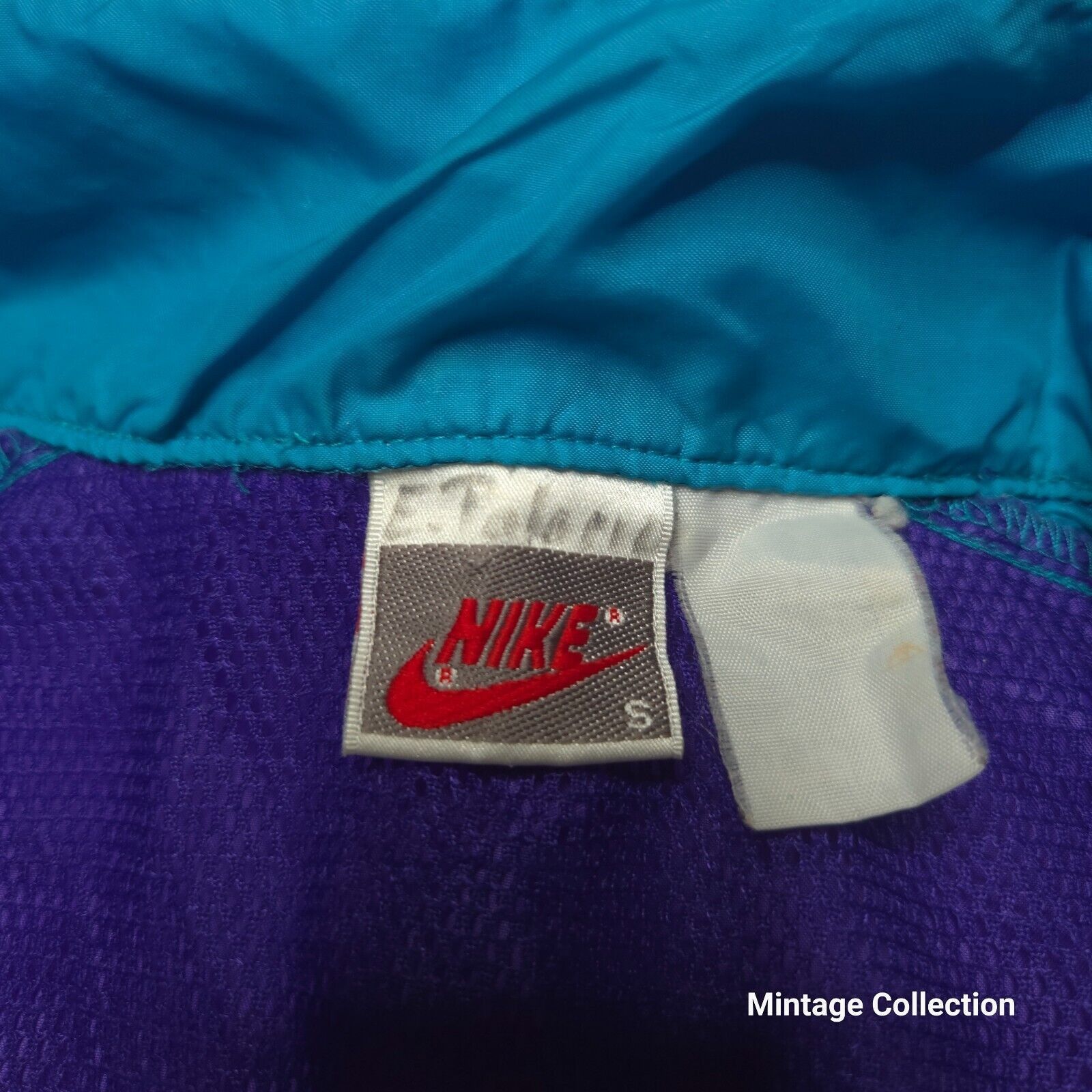 Nike VINTAGE NIKE GRAY TAG PURPLE TEAL 1/2 ZIP NYLON WINDBREAKER Size US S / EU 44-46 / 1 - 7 Thumbnail
