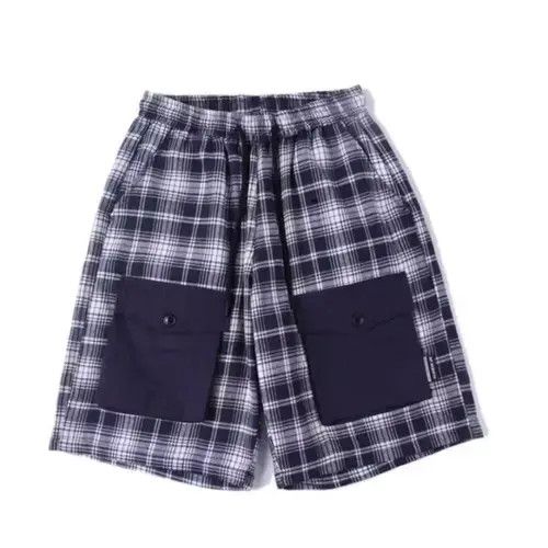 VIBE 21SS Tokyo Union Navy Blue Checked Shorts Size US 32 / EU 48 - 2 Thumbnail