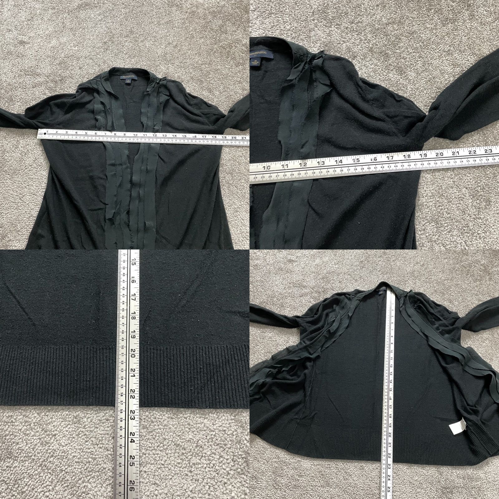 Banana Republic VINTAGE Banana Republic Long Cardigan Sweater Women’s Medium Black Knit Casual Lightweight Summer Size M / US 6-8 / IT 42-44 - 8 Thumbnail
