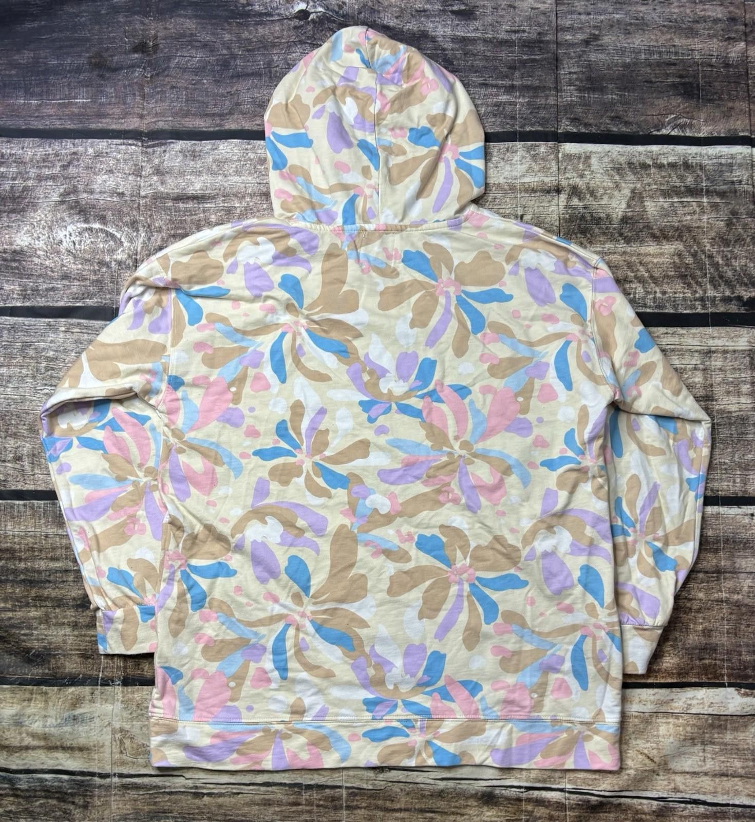Juicy Couture Jeans Juicy Couture Hoodie Womens Large Floral Splatter Drawstring Size L / US 10 / IT 46 - 3 Thumbnail