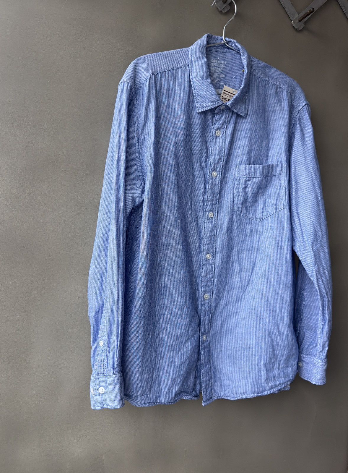 Muji MUJI Mens Double Gauze Long Sleeve Organic Cotton Shirt Size US L / EU 52-54 / 3 - 12 Thumbnail