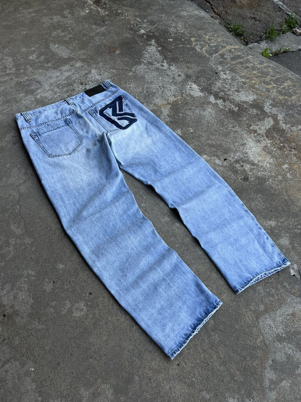 If Six Was Nine × Karl Kani × Southpole Crazy Vintage Karl Kani Big Logo Denim Jeans super Rare USA Size US 34 / EU 50 - 2 Thumbnail