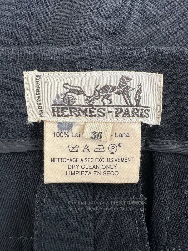 Hermes Hermes Vintage fine wool pleated casual dress pants for wo Size 24" / US 00 / IT 34 - 9 Thumbnail