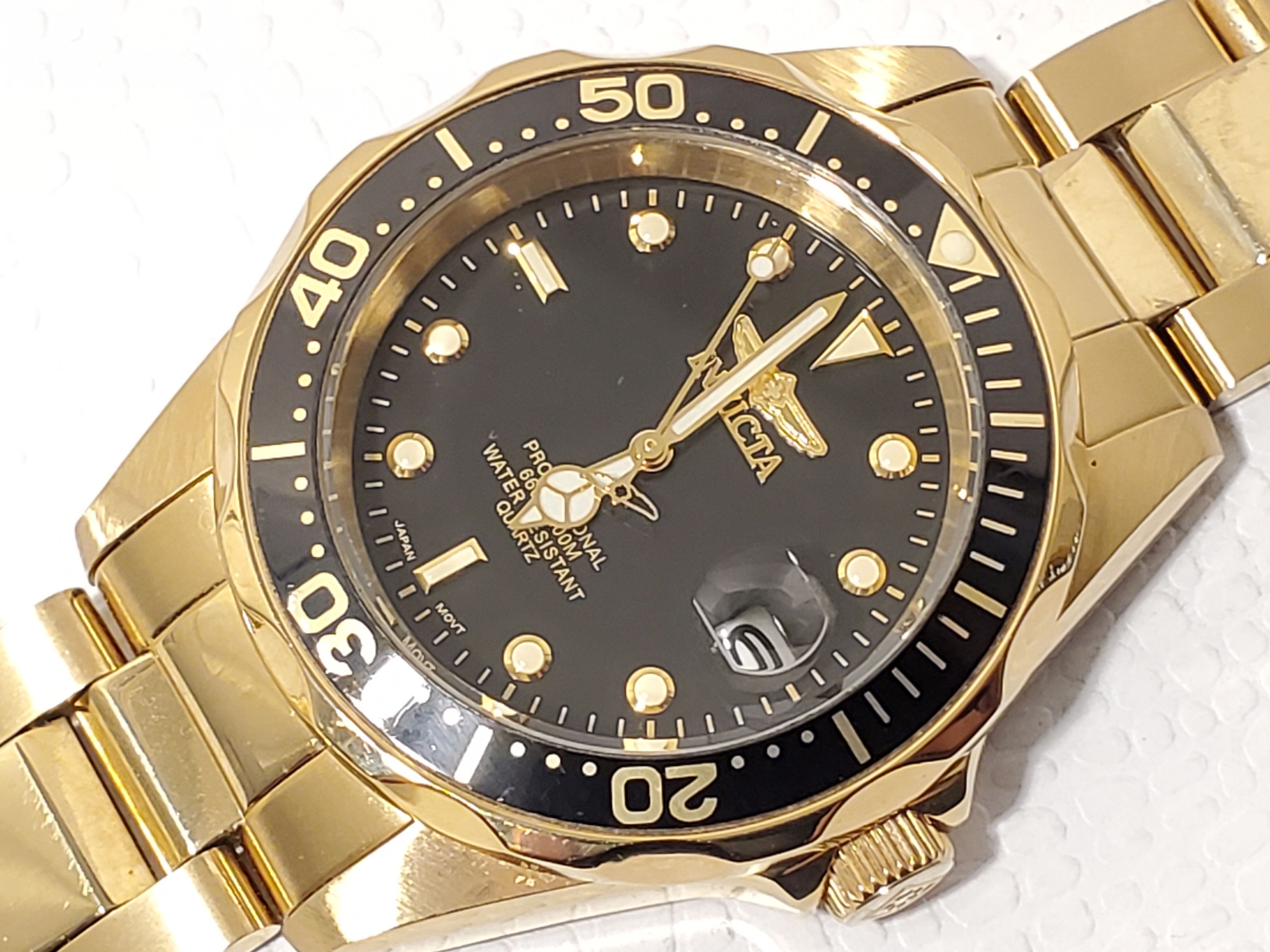 Invicta Invicta Men's Date Black Dial Watch S Steel WR 200 Meters Size 38 - 3 Thumbnail