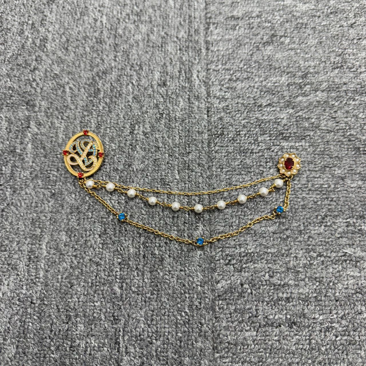 Louis Vuitton lv Dynasty Pearls Brooch 98 New OS Size ONE SIZE - 1 Thumbnail