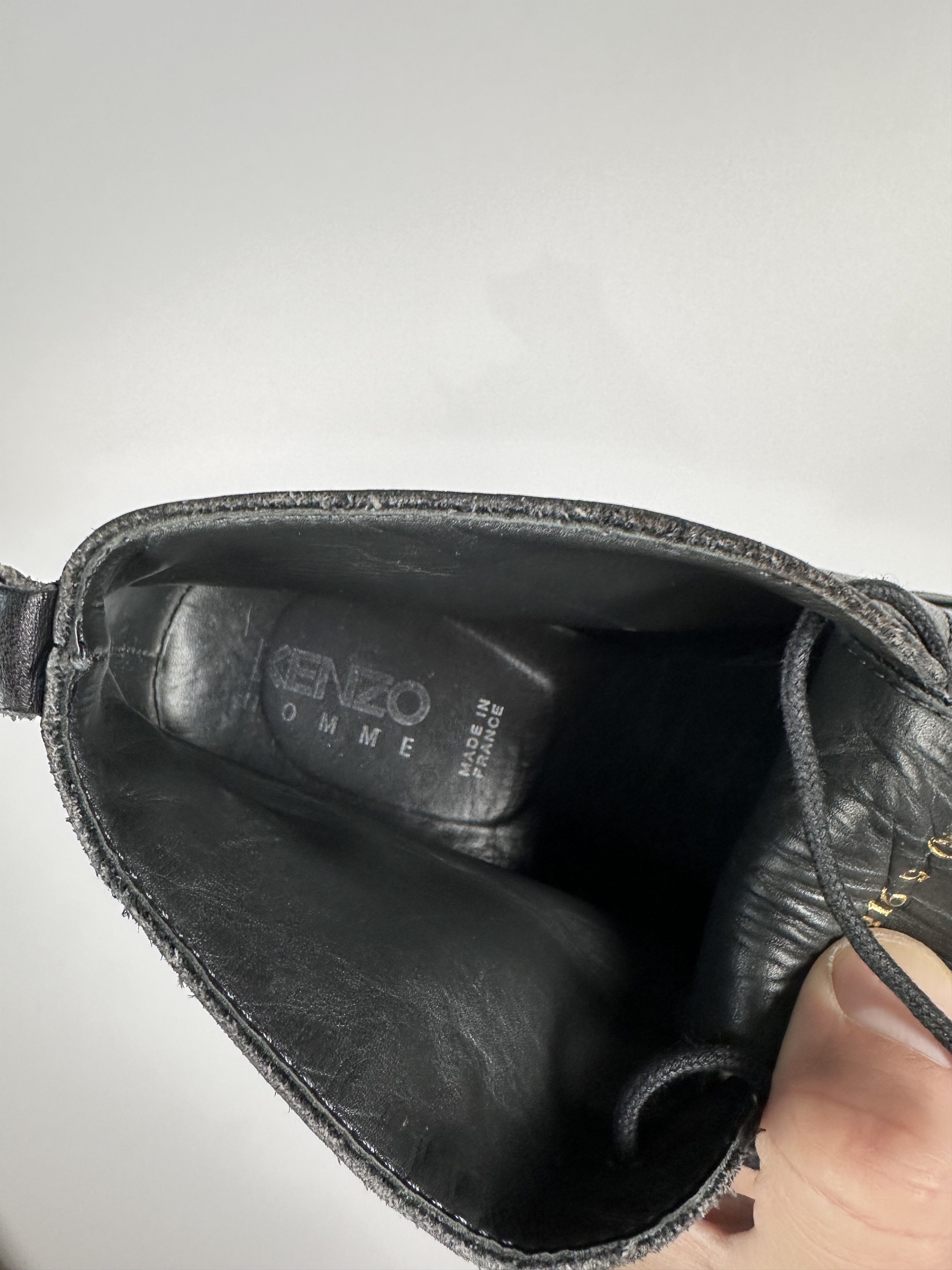 Kenzo × Vintage Vintage KENZO HOOME Boots Authentic Black Leather Shoes 40 Size US 7 / EU 40 - 11 Thumbnail