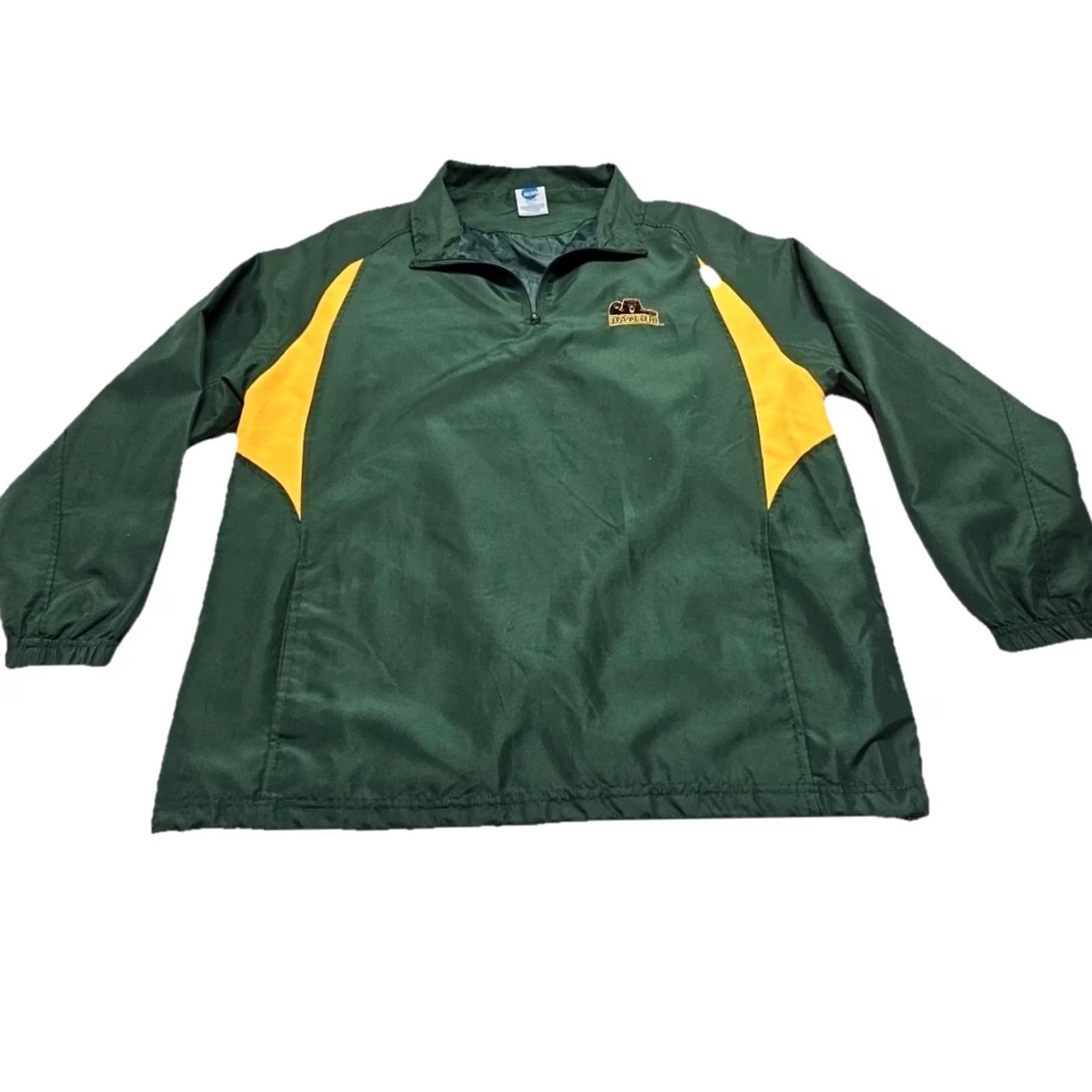 NCAA VINTAGE Baylor Bears Windbreaker Pullover Jacket 1/4 Zip Green M NFL NCAA Men L Bears Fans Mens Size US L / EU 52-54 / 3 - 2 Thumbnail
