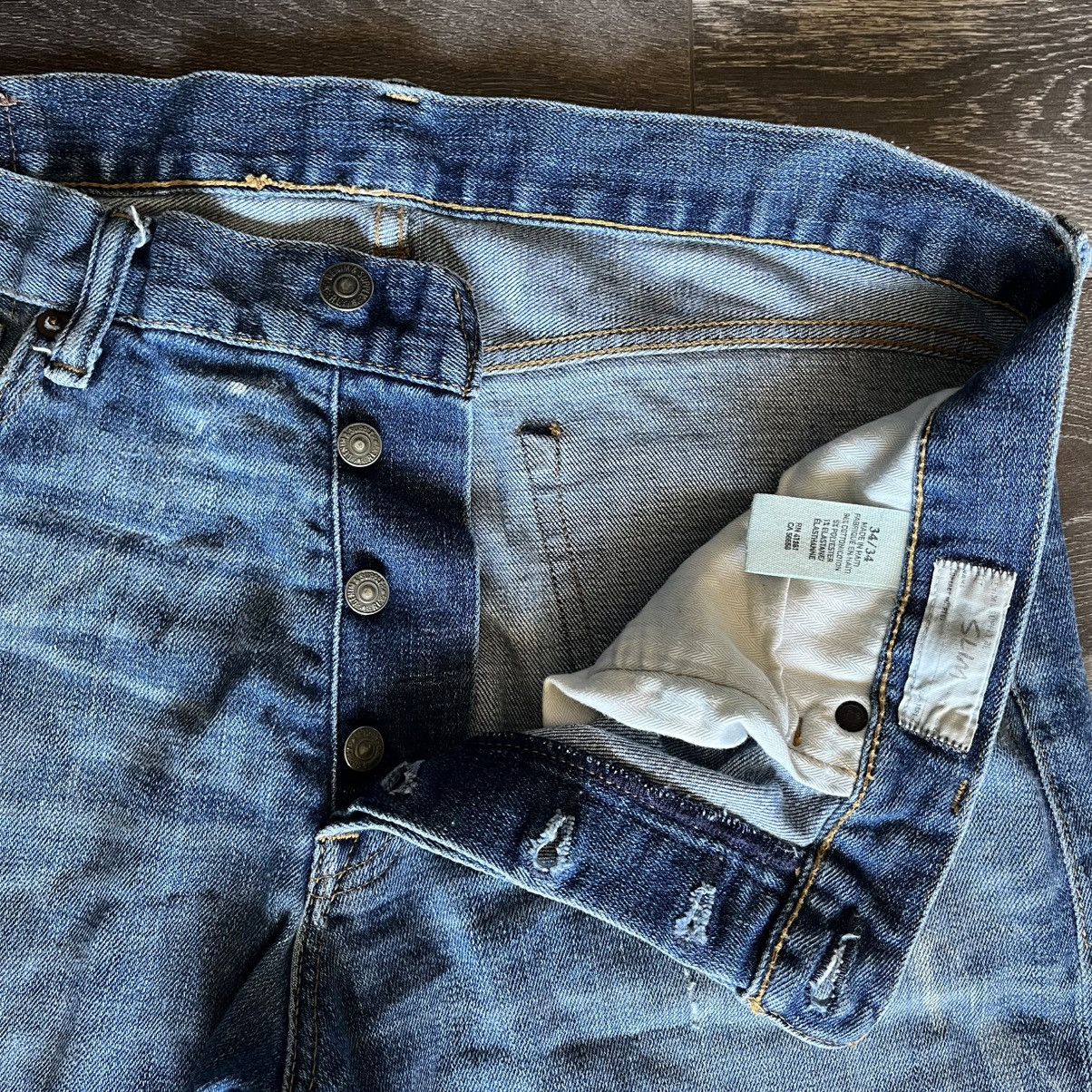 Denim & Supply Ralph Lauren Denim & Supply Ralph Lauren Slim Distress Denim Jeans 34x34 Size US 34 / EU 50 - 10 Thumbnail