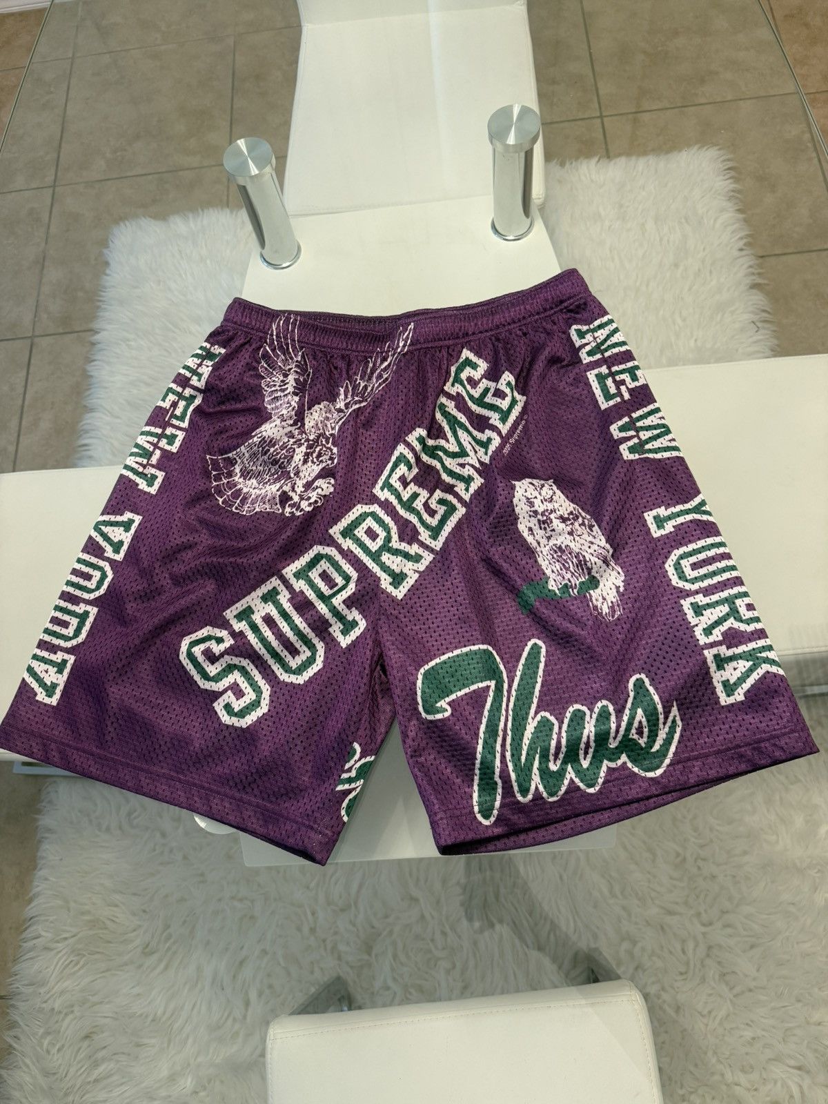 Supreme Supreme Varsity Mesh Short Purple Size US 29 - 2 Thumbnail