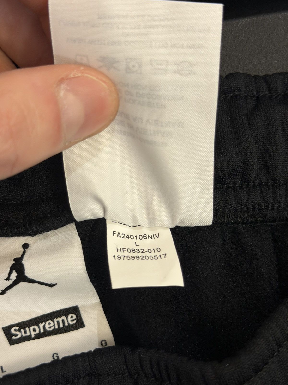 Jordan Brand Supreme x Jordan Sweatpants - Black Size US 36 / EU 52 - 5 Thumbnail