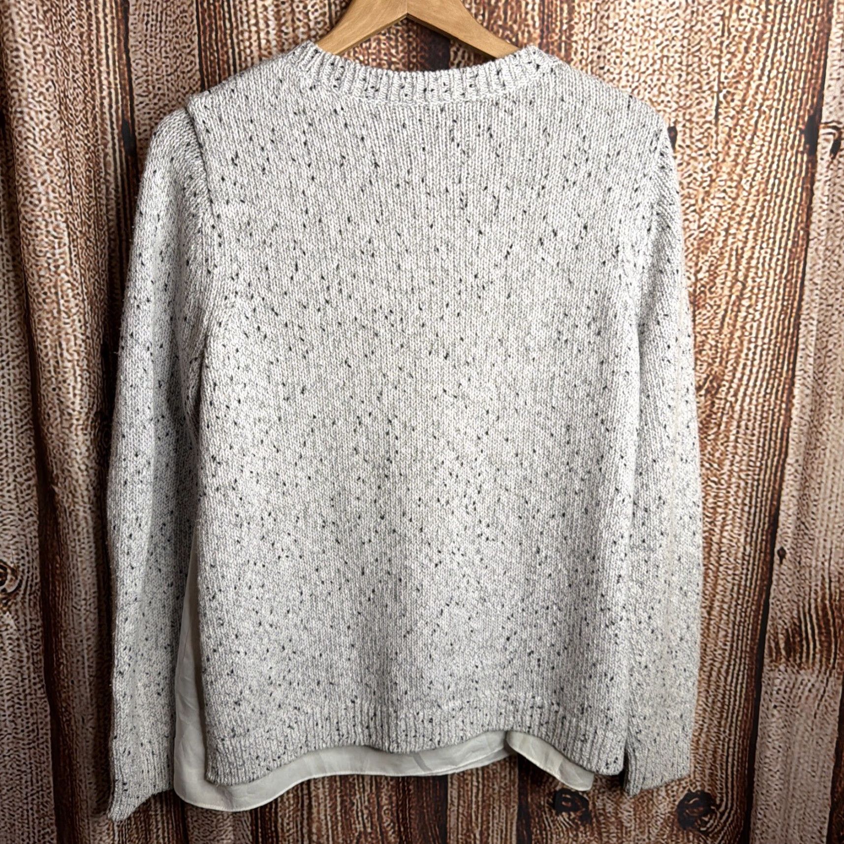 Club Monaco Club Monaco Womens Wool Blend Sweater Large Gray Pullover Size L / US 10 / IT 46 - 3 Thumbnail