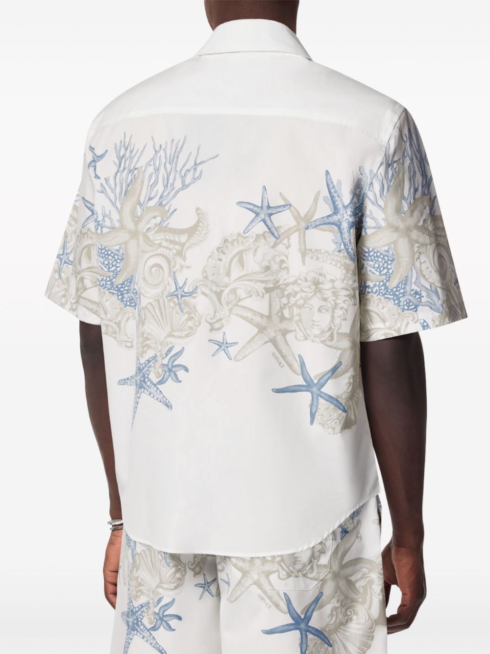 Versace Versace Barocco Sea Print Cotton Button Up Down Shirt Size US XL / EU 56 / 4 - 5 Thumbnail
