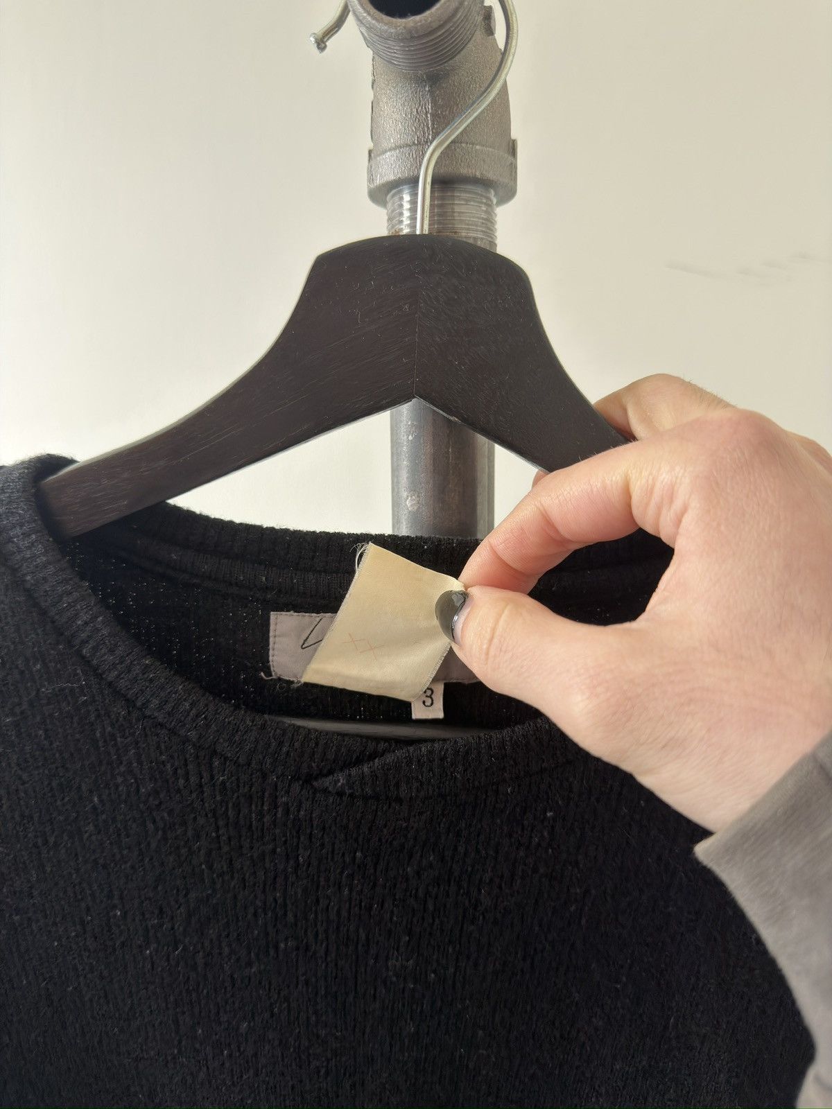 Yohji Yamamoto Black Ribbed Wool Sweater Size US M / EU 48-50 / 2 - 4 Thumbnail