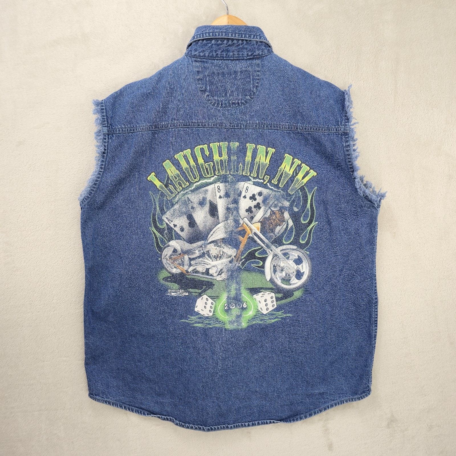 Other Laughlin Nevada Motorcycle Rally Denim Shirt Med 2006 Y2K Size US M / EU 48-50 / 2 - 7 Thumbnail