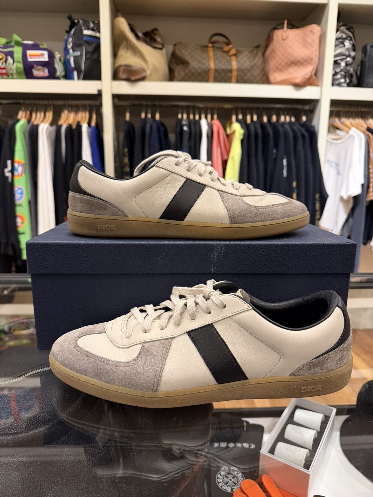 Dior Dior B01 Matchpoint Sneakers - White/Black Size US 12 / EU 45 - 1 Thumbnail