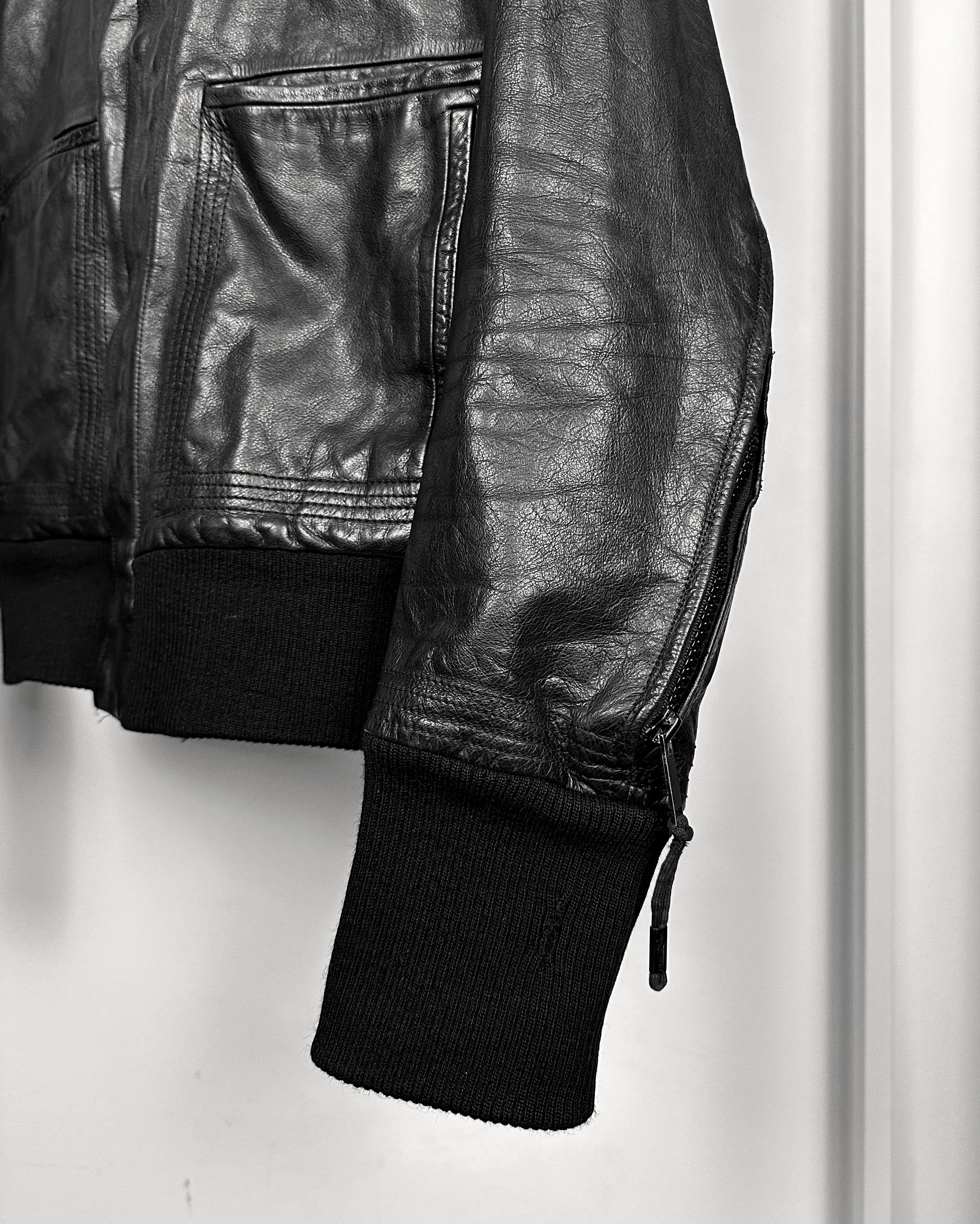 Dior Dior Homme Luster Zipper Sleeves Leather Bomber Jacket Size US M / EU 48-50 / 2 - 11 Thumbnail