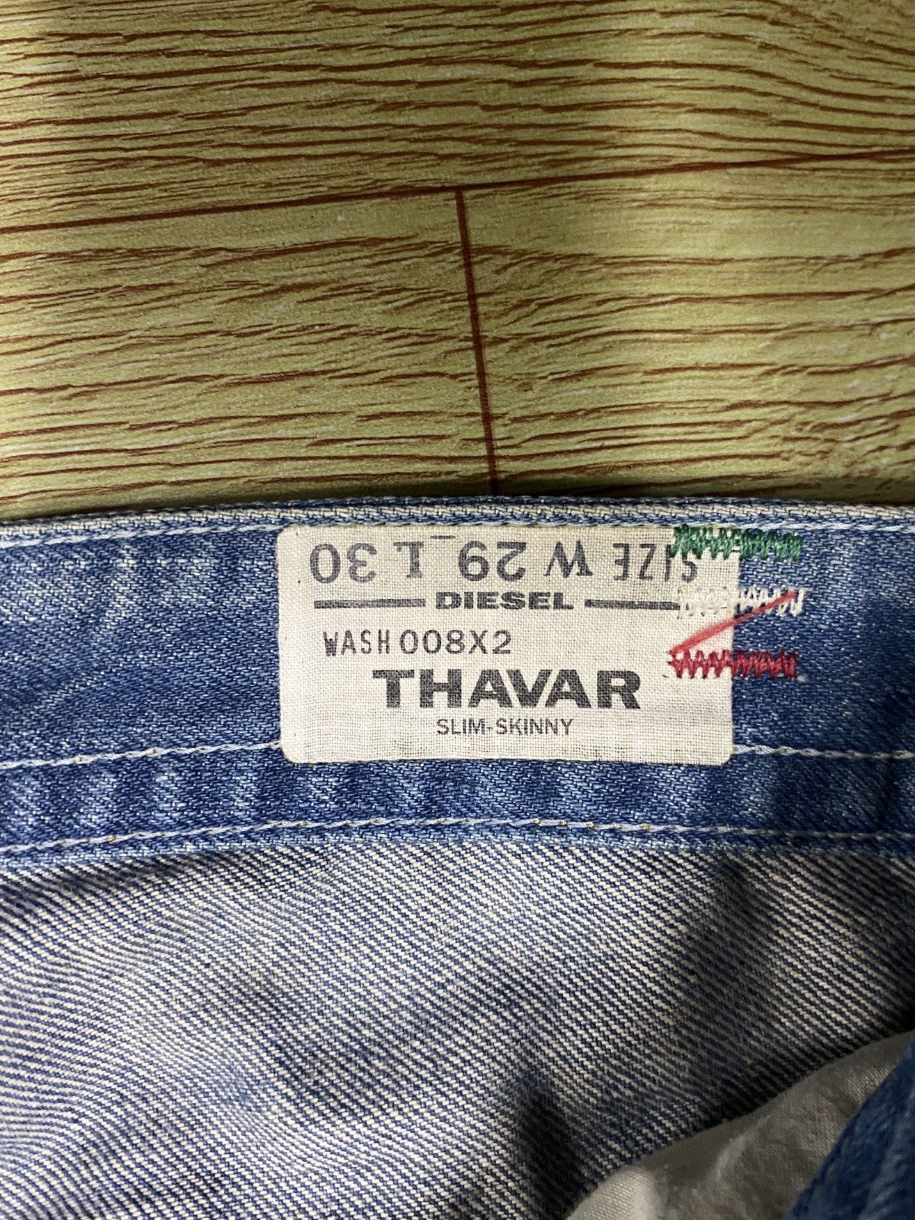 Diesel Rare Design Vintage Diesel Thavar Distressed Jeans 2000s Size US 29 - 9 Thumbnail