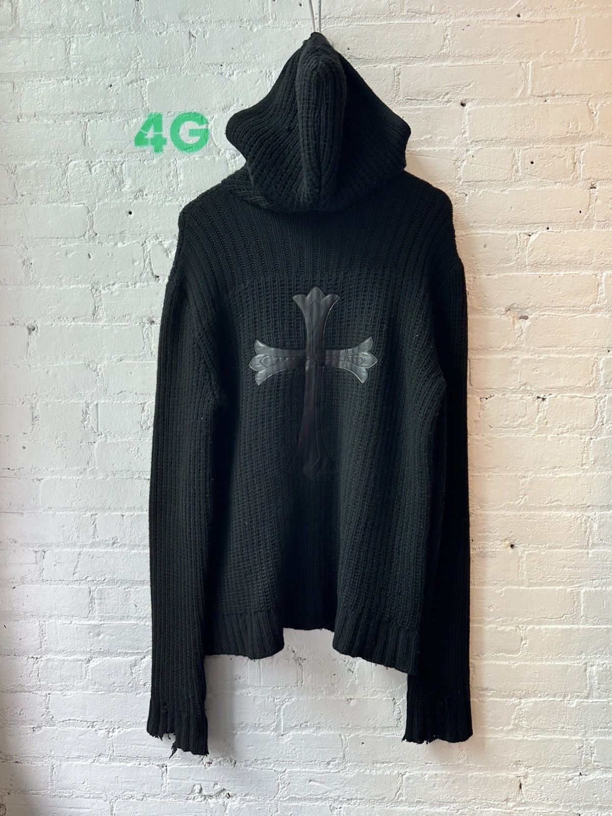 Chrome Hearts CHROME HEARTS WOOL CROSS PATCH HOODIE Size US L / EU 52-54 / 3 - 1 Thumbnail