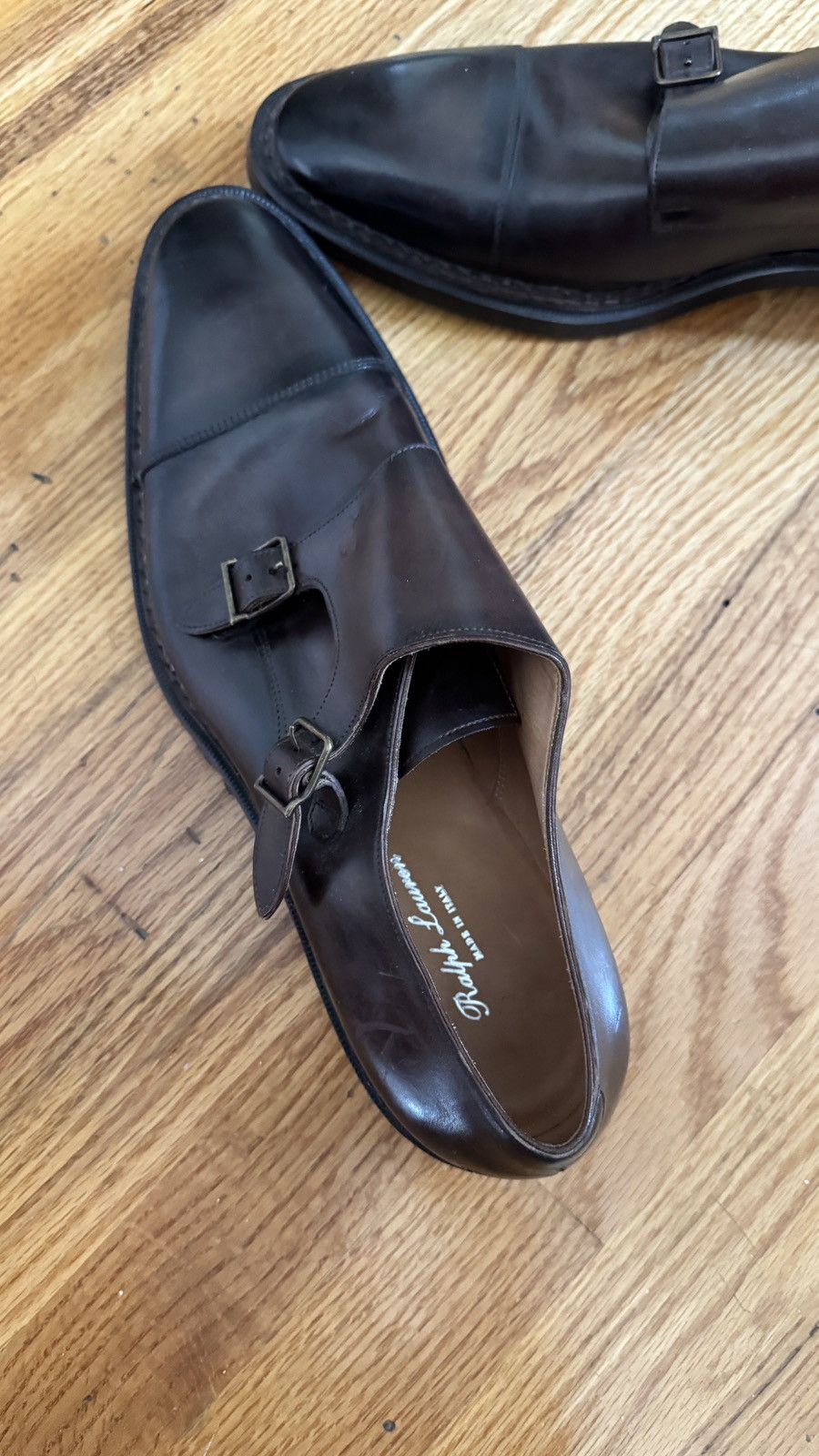 Ralph Lauren Purple Label Ralph Lauren Purple Label Double Monk Leather Shoes 11.5 Size US 11.5 / EU 44-45 - 3 Thumbnail