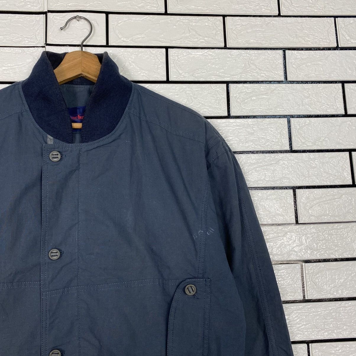 Japanese Brand 📌Vintage Bomber Jacket Fly Cacharel Bondage Design Size US L / EU 52-54 / 3 - 7 Thumbnail
