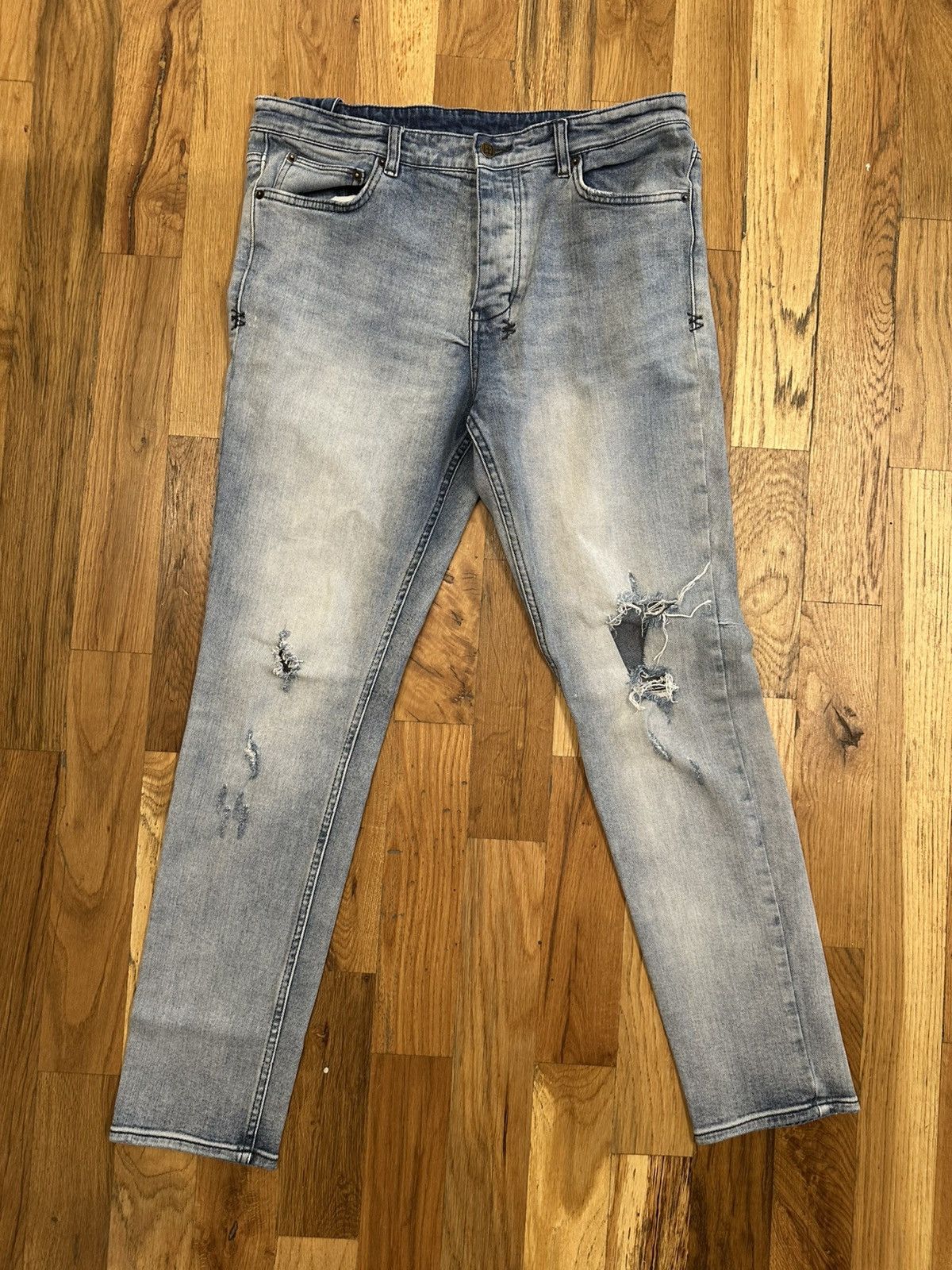 Ksubi Ksubi Knee Hole Blue Denim Jeans Size 36 Size US 36 / EU 52 - 1 Thumbnail