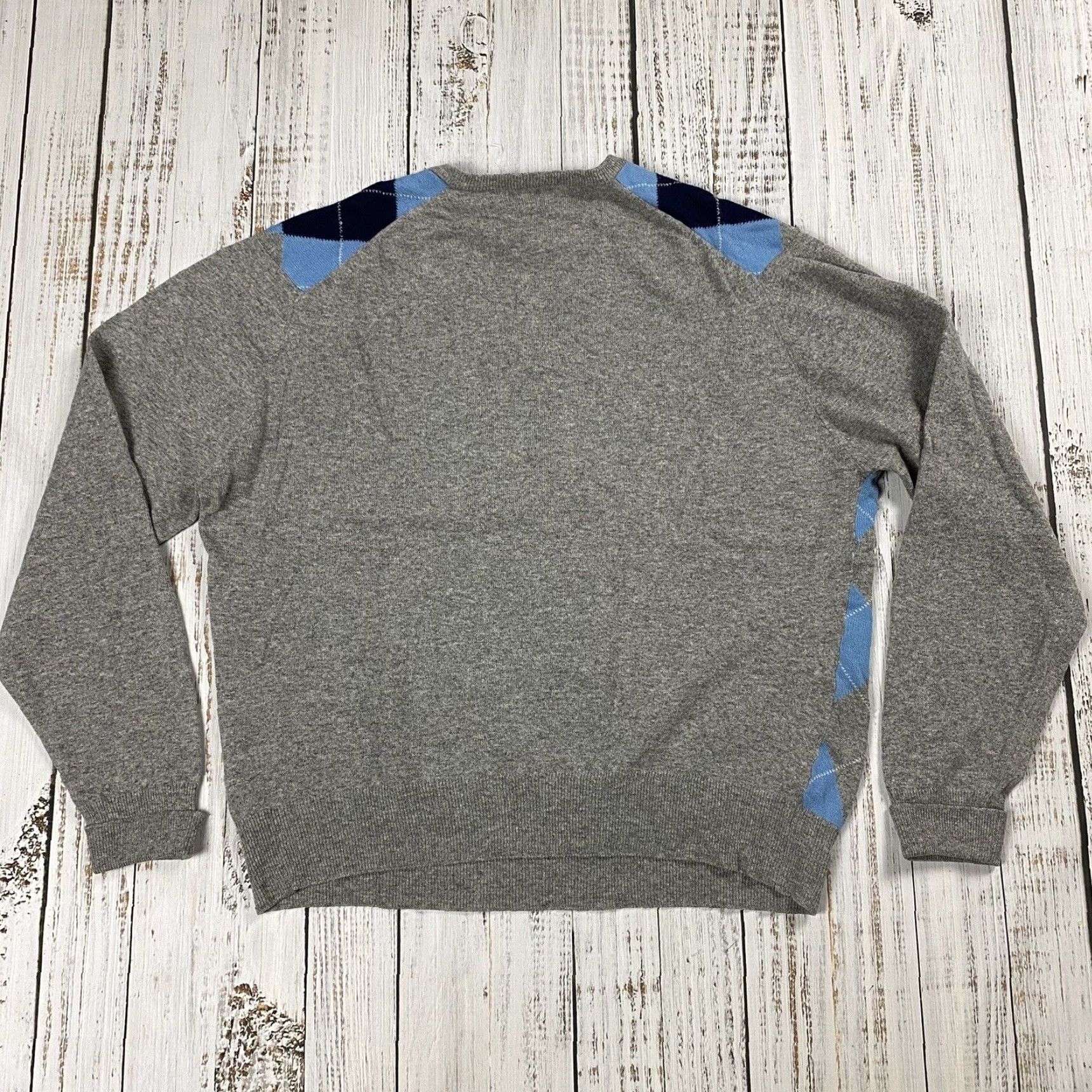 Vintage Vintage Scotch Men’s Gray Argyle Wool Pullover Sweater Large Fall Winter Golf Ireland Size US L / EU 52-54 / 3 - 6 Thumbnail