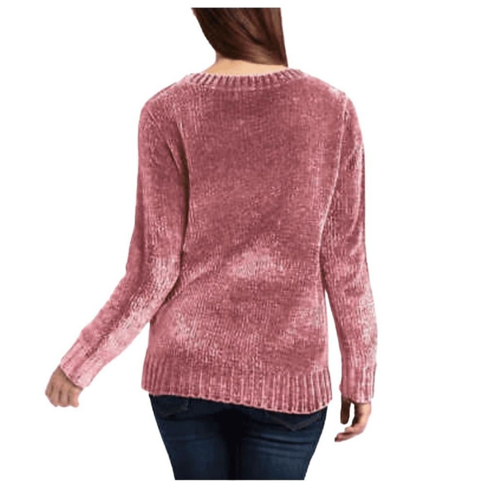 Orvis Orvis Classic Collection Sweater Womens Pink Ribbed Crewneck Size S / US 4 / IT 40 - 2 Thumbnail