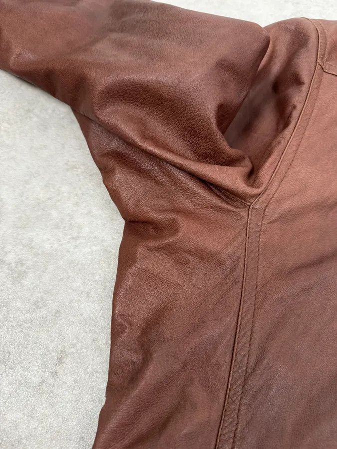 Rick Owens SS2014 Rick Owens Brown Avant-Garde Hooded Leather Jacket Size US M / EU 48-50 / 2 - 9 Thumbnail