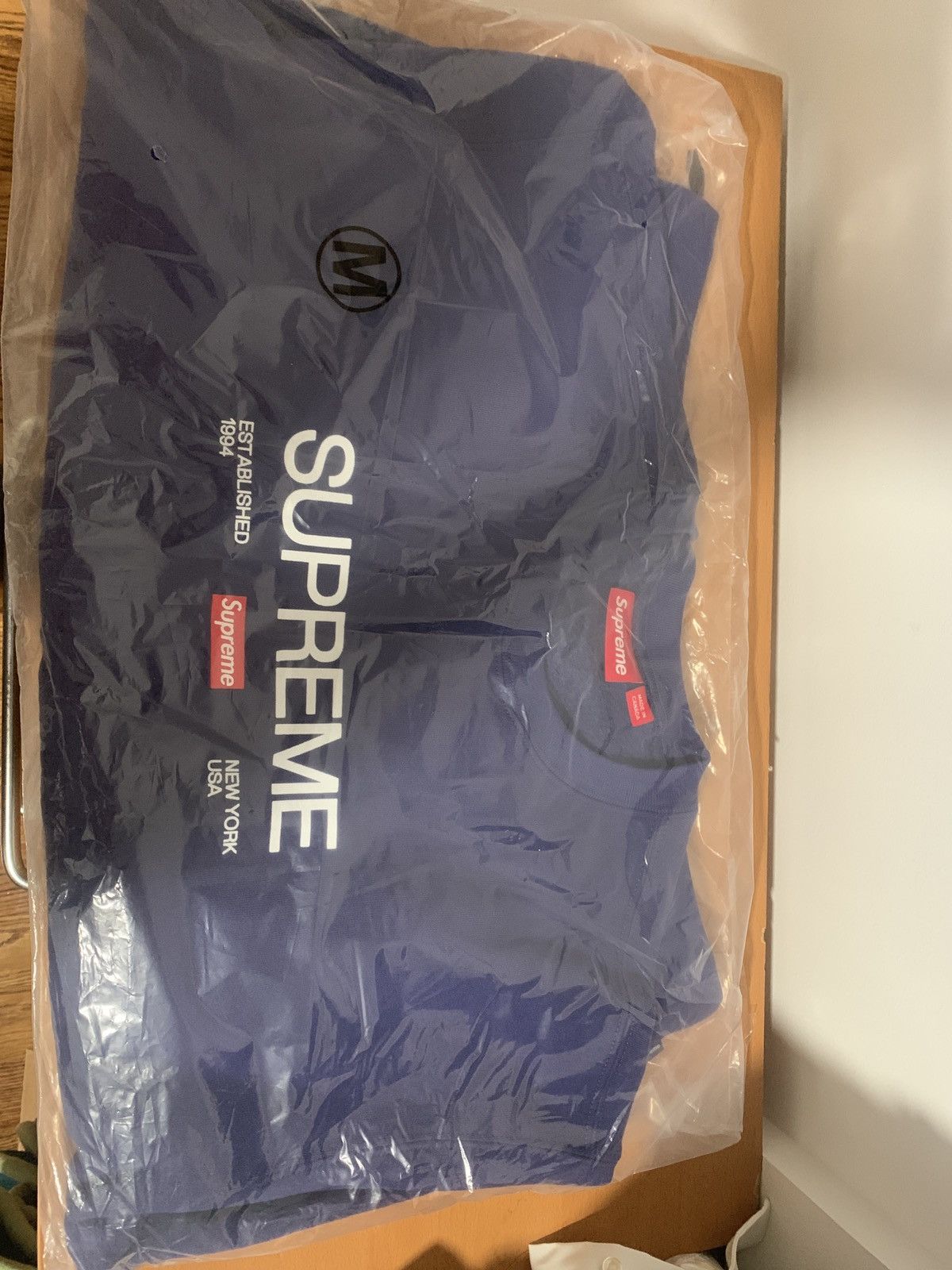 Supreme Supreme established crewneck navy (brand new) | Grailed