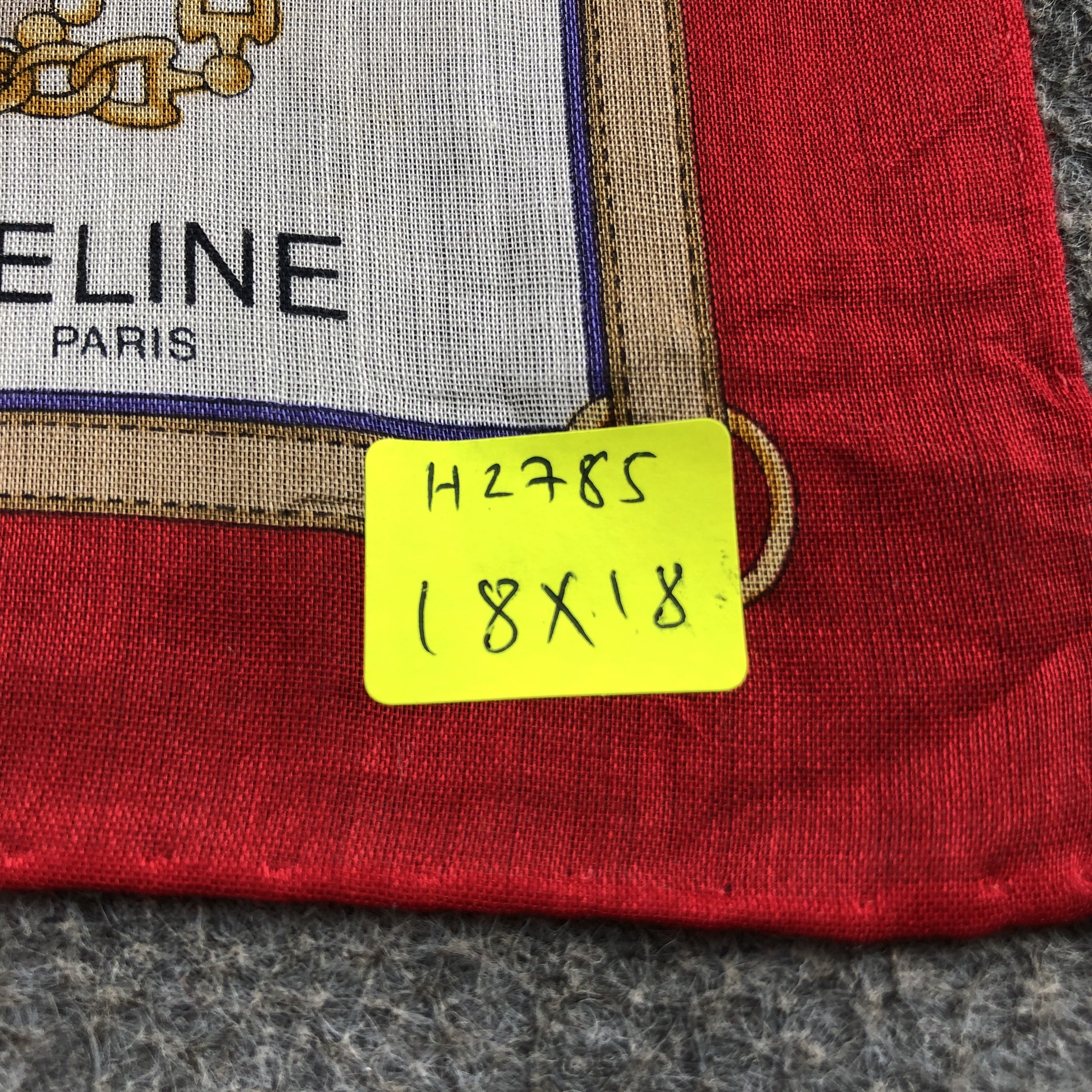 Vintage Celine Gold Chains Handkerchief Neckerchief Bandana H2785 Size ONE SIZE - 6 Thumbnail
