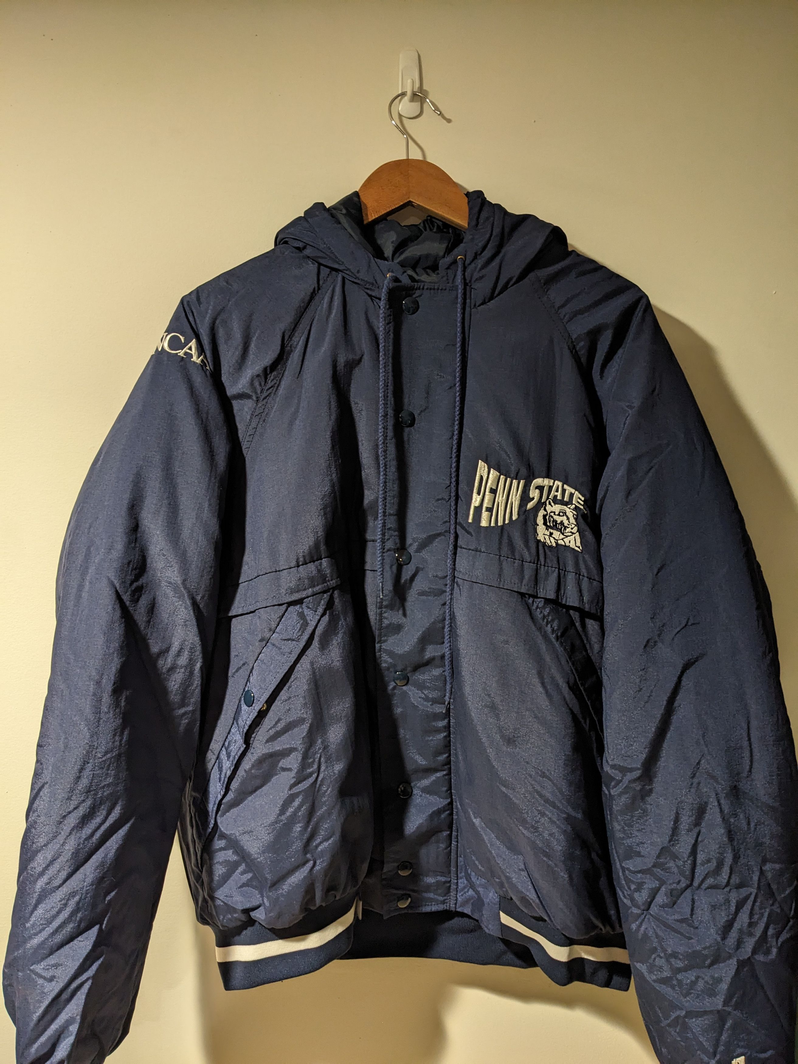 Vintage Vintage 90s Penn State College Football Puffer Jacket Size US XL / EU 56 / 4 - 4 Thumbnail