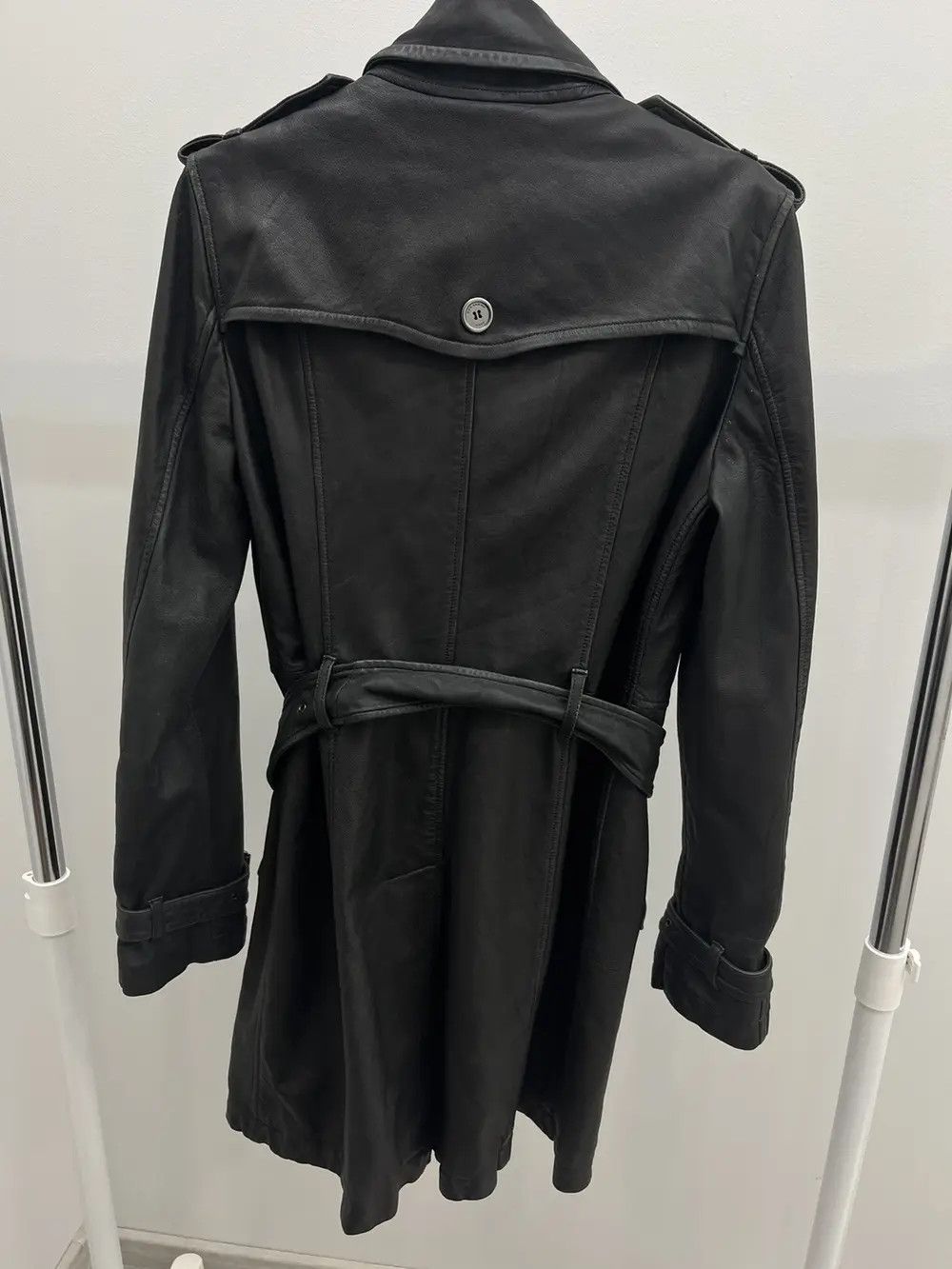Burberry Burberry Brit Black Leather Coat 3500$rrp Size M / US 6-8 / IT 42-44 - 2 Thumbnail