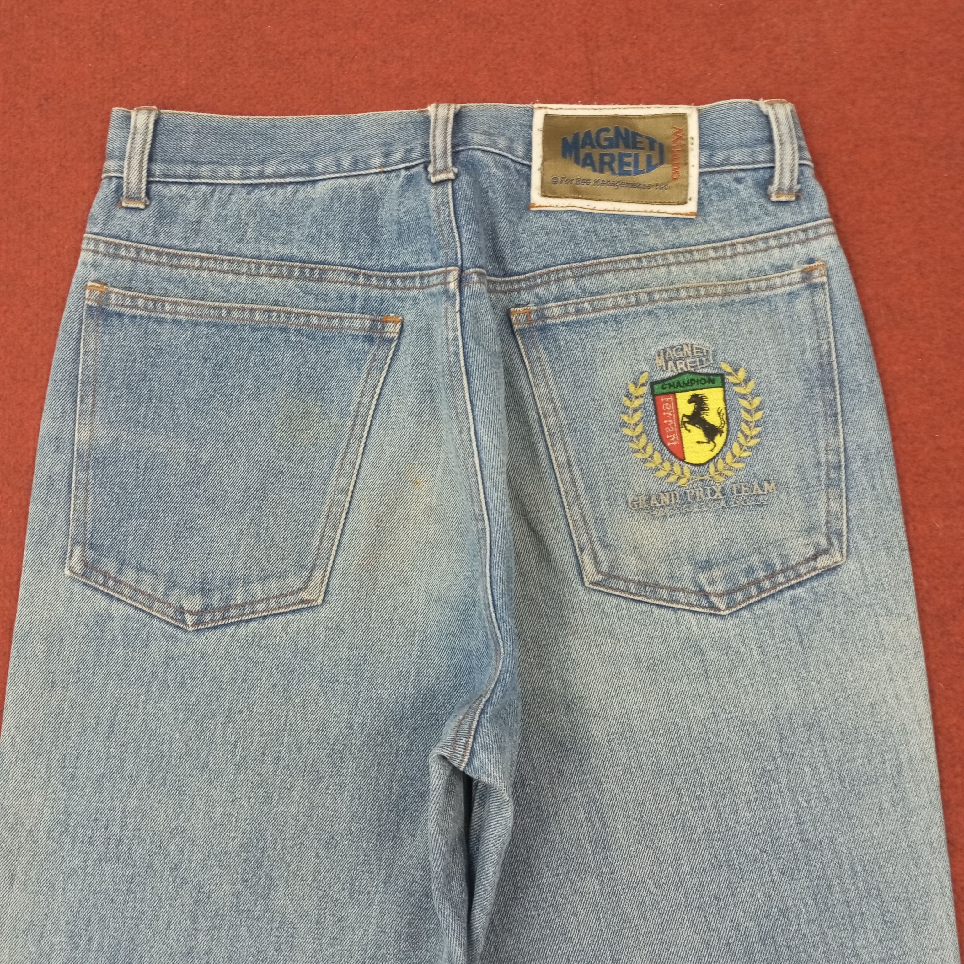 Ferrari Ferrari Magneti Marelli Logo Design Jeans c235n24 Size US 29 - 2 Thumbnail