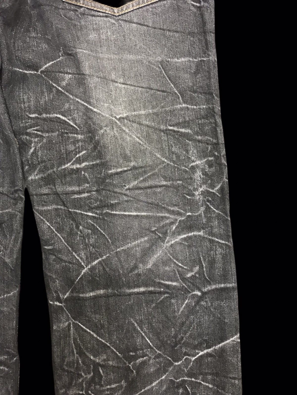 Japanese Brand 💥DOUBLE WAIST💥NYLAUS INSANE FADES DISTRESSED DENIM F427 Size US 32 / EU 48 - 15 Thumbnail