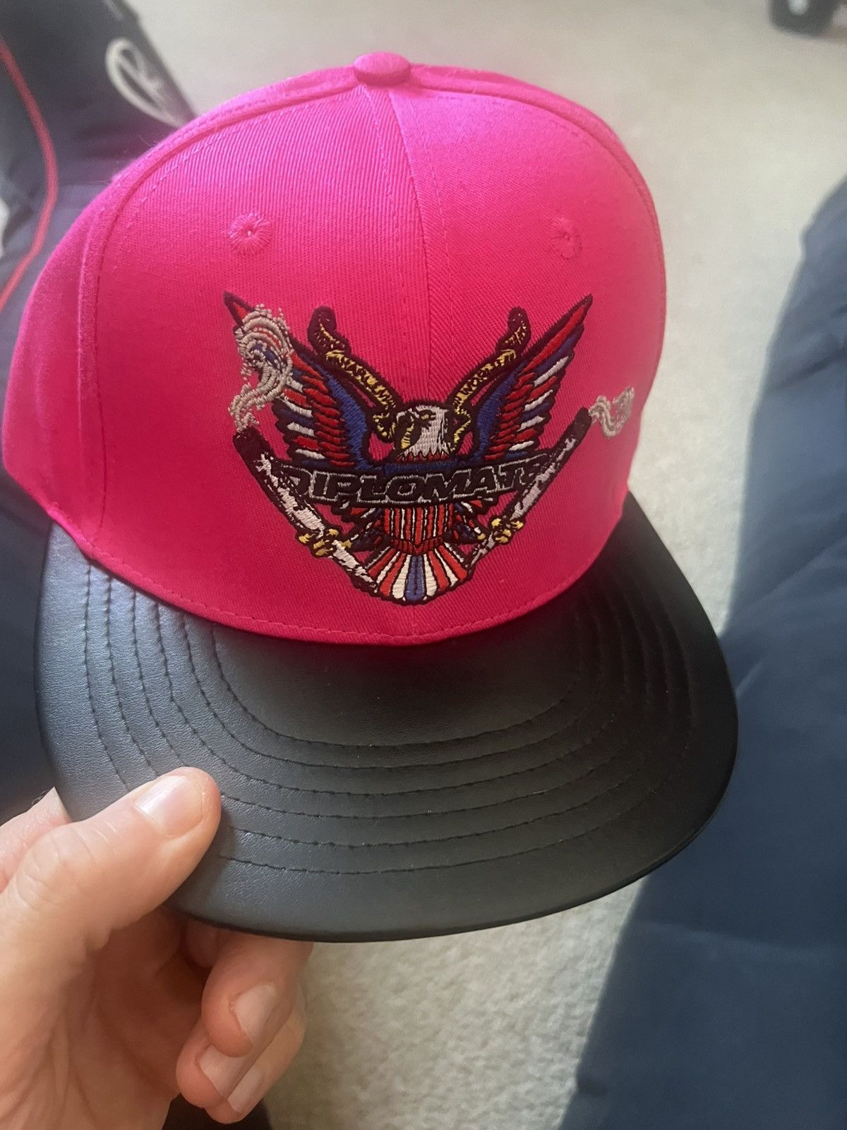 Dipset Dipset Couture Diplomats Medellin pink & black snapback hat Size ONE SIZE - 2 Thumbnail